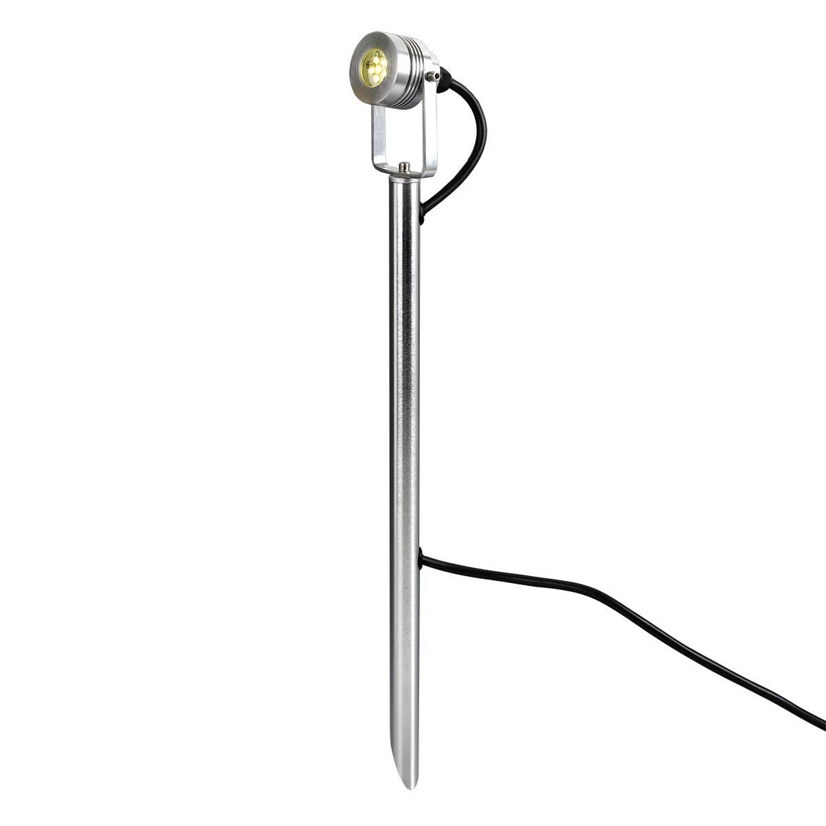 Spennymoor 1 x 12 - V - Scheinwerfer und Mast mit 1 m Kabel – eloxiertes Aluminium - Elsteadlighting - GZCC - SPENNYMOOR - 1P