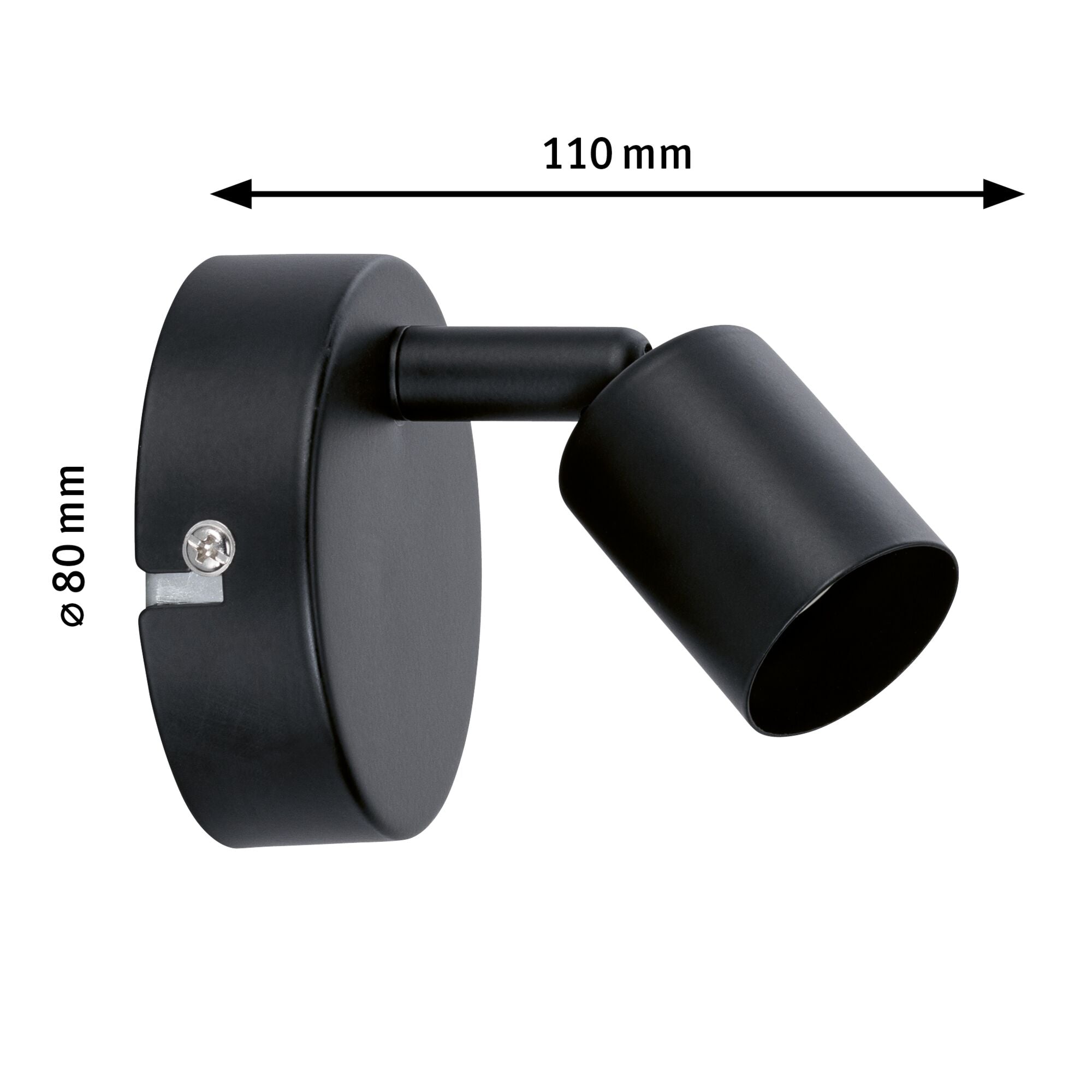 Spotlight Carolina GU10 230V max. 10W dimmbar Schwarz matt - Paulmann - 66755
