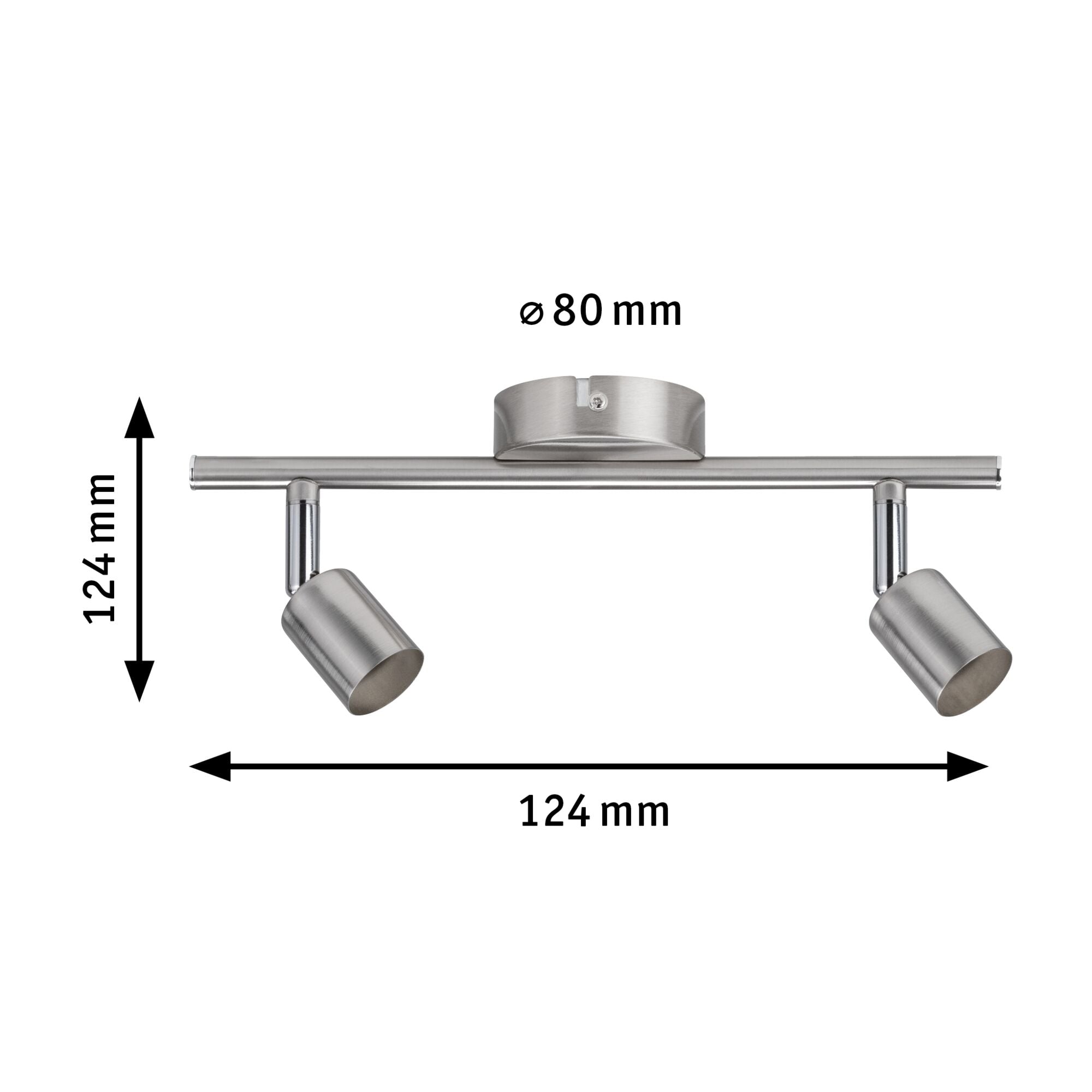 Spotlight Carolina GU10 230V max. 2x10W dimmbar Nickel matt - Paulmann - 66744