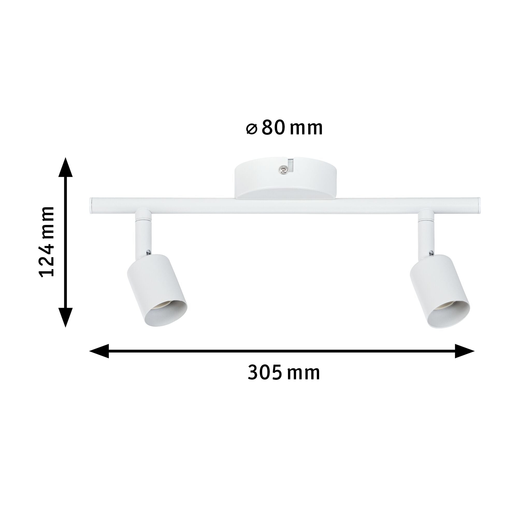 Spotlight Carolina GU10 230V max. 2x10W dimmbar Weiß matt - Paulmann - 66764
