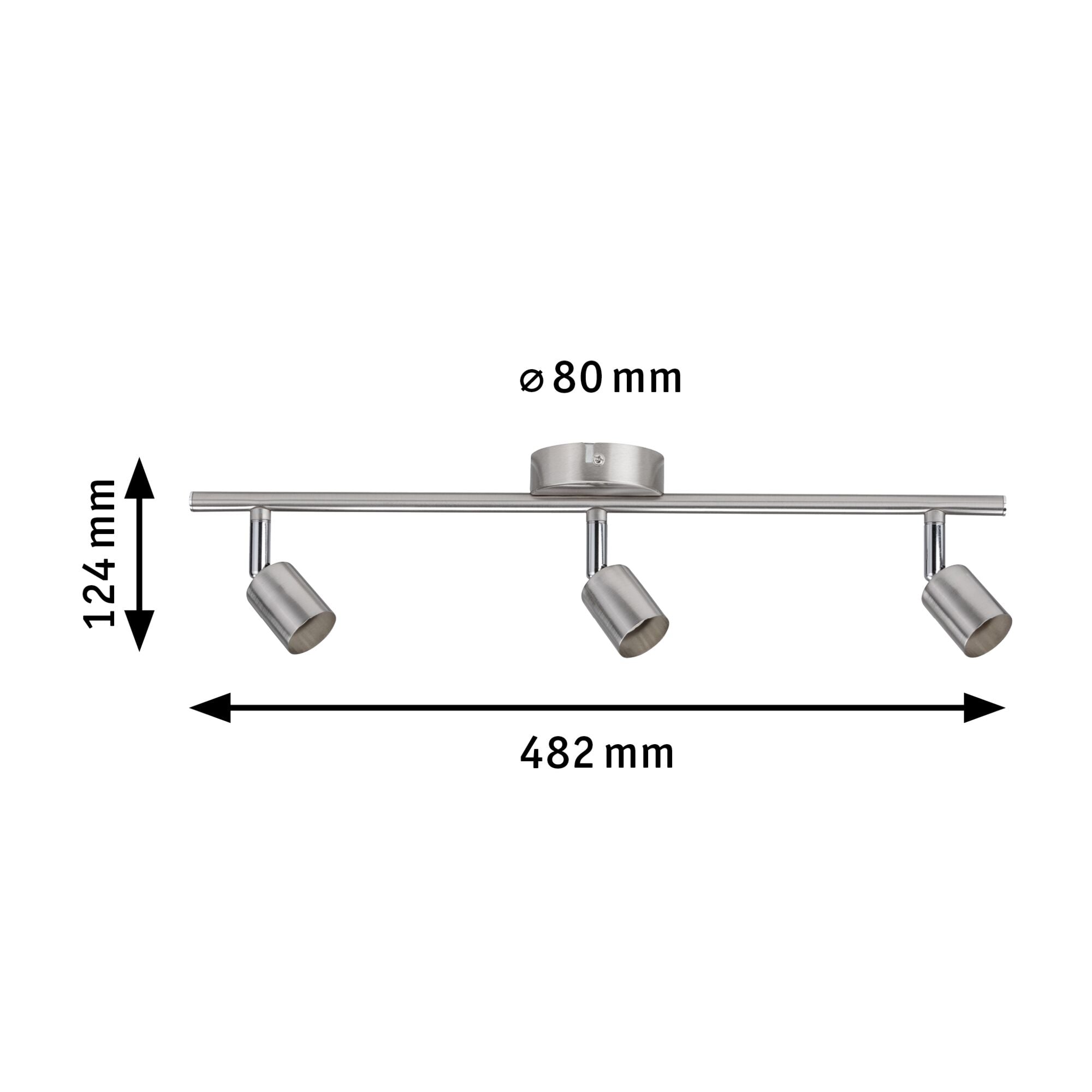 Spotlight Carolina GU10 230V max. 3x10W dimmbar Nickel matt - Paulmann - 66745