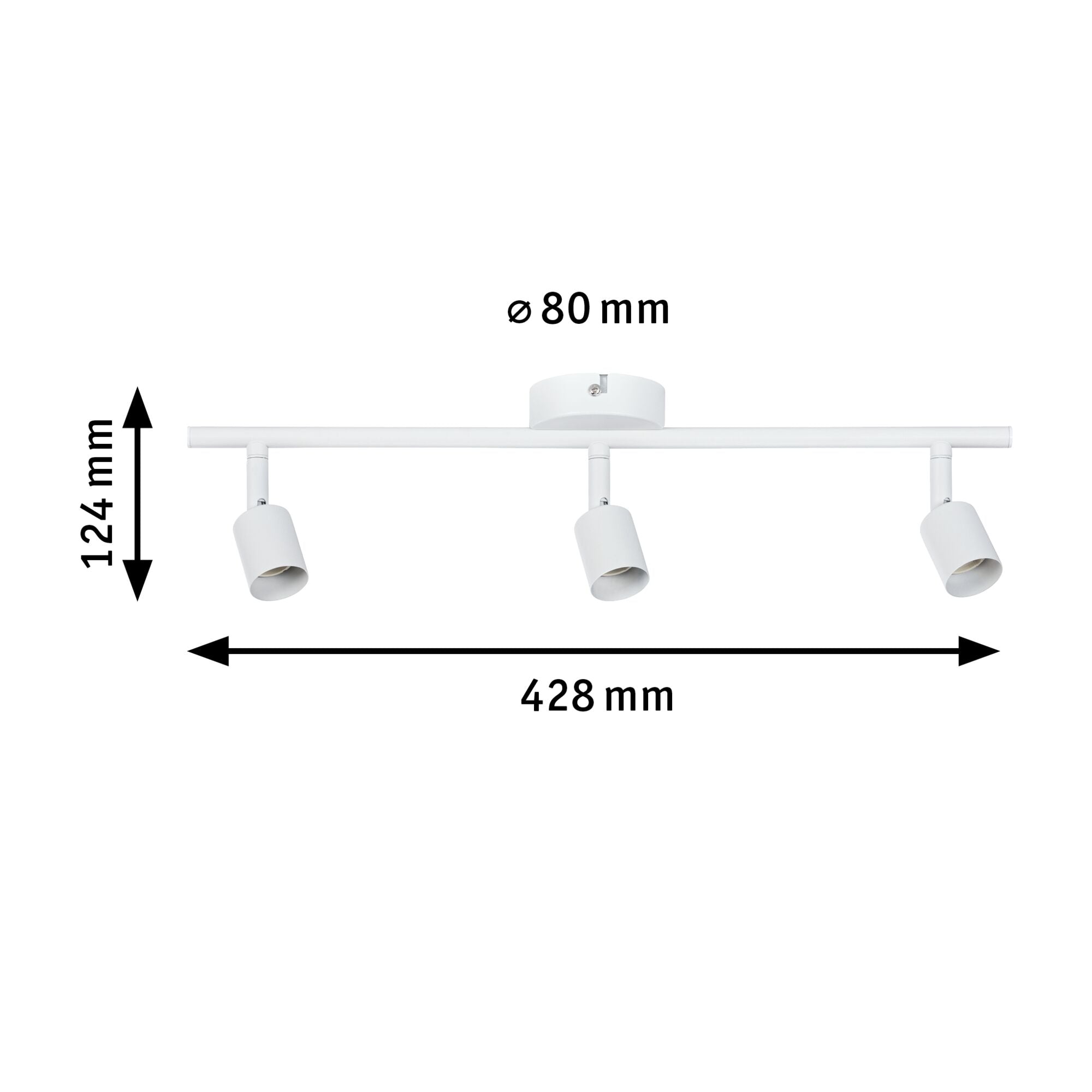 Spotlight Carolina GU10 230V max. 3x10W dimmbar Weiß matt - Paulmann - 66765