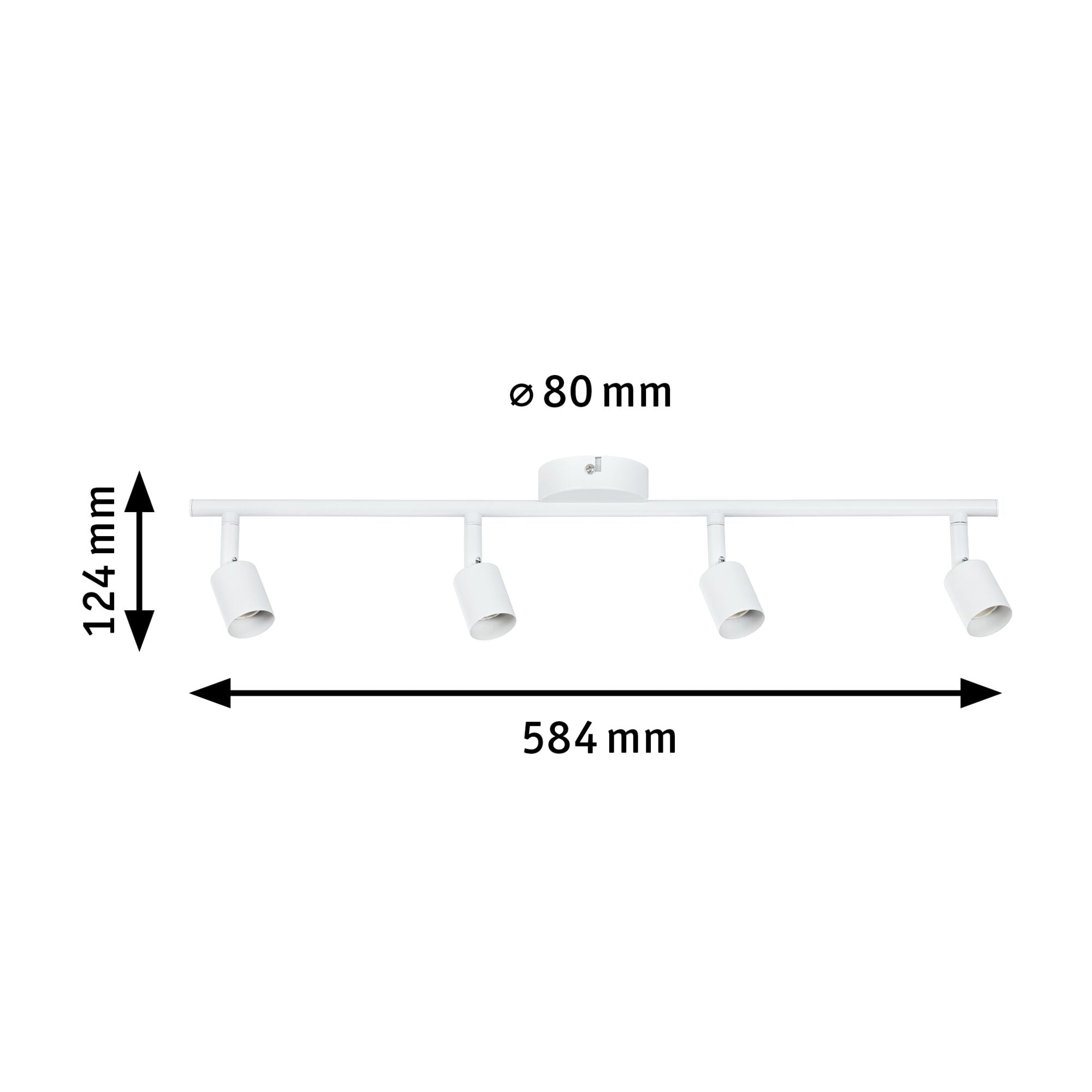 Spotlight Carolina GU10 230V max. 4x10W dimmbar Weiß matt - Paulmann - 66754