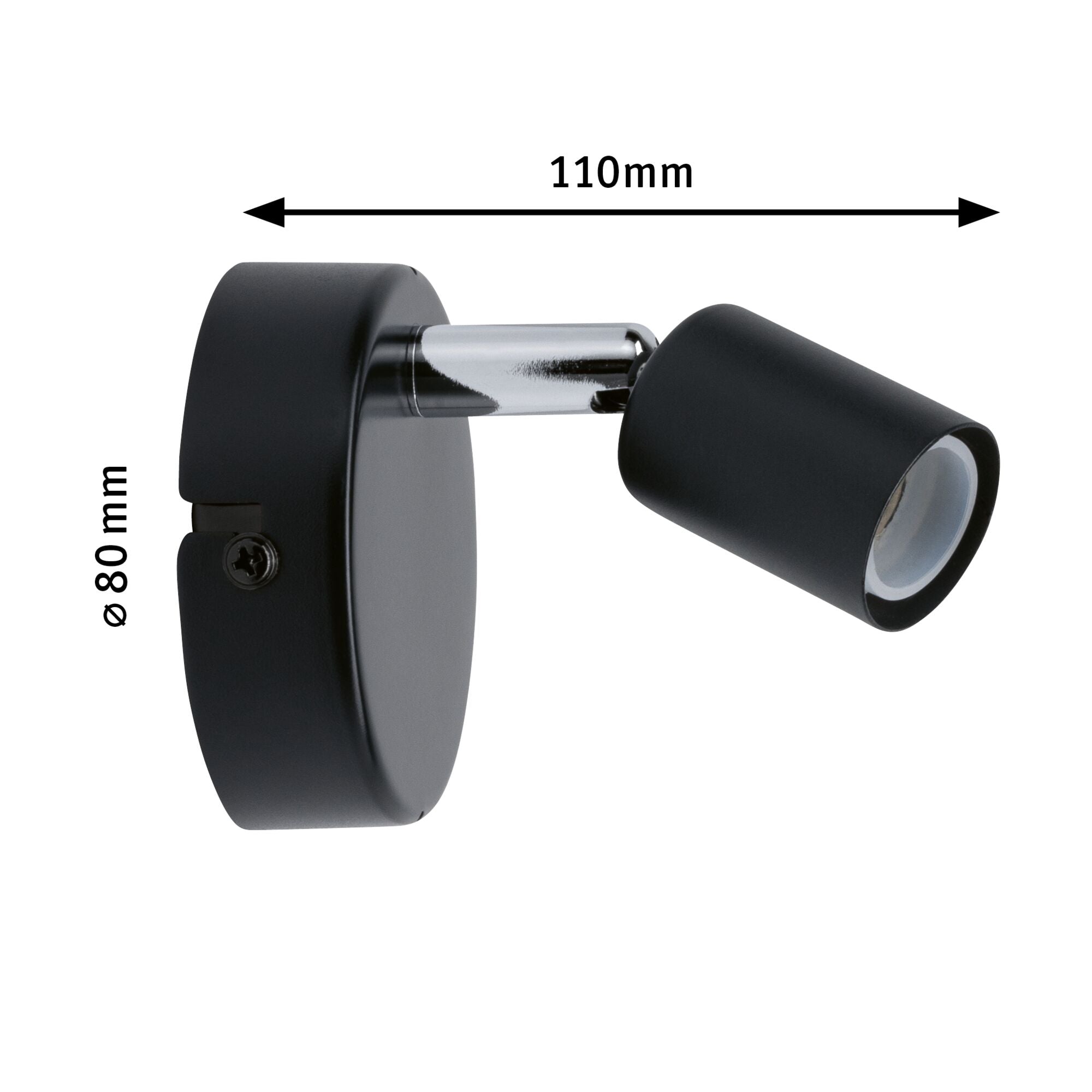Spotlight Carolina IP44 GU10 230V max. 10W dimmbar Anthrazit/Chrom - Paulmann - 66750