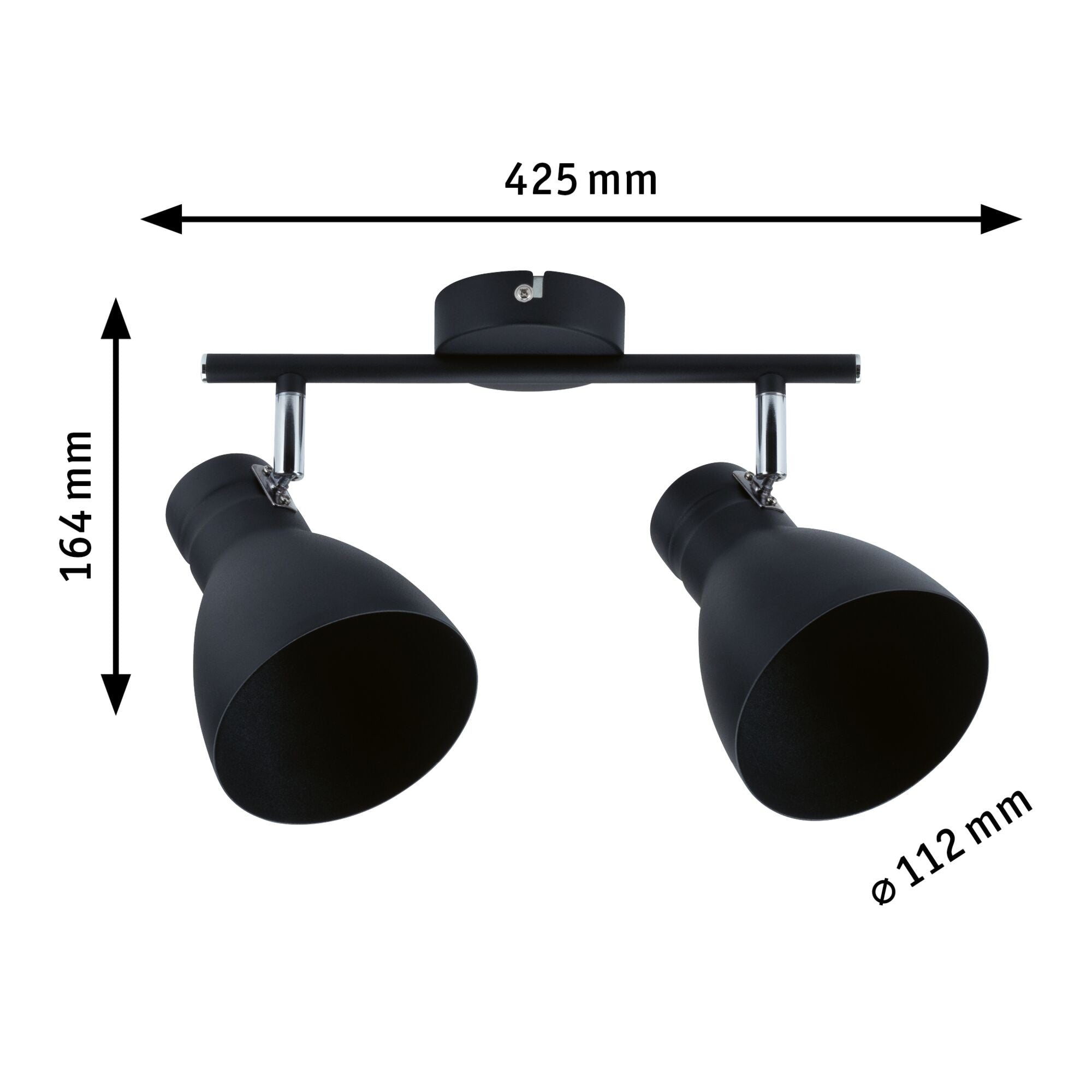 Spotlight Davy E27 230V max. 2x20W dimmbar Schwarz - Paulmann - 66760
