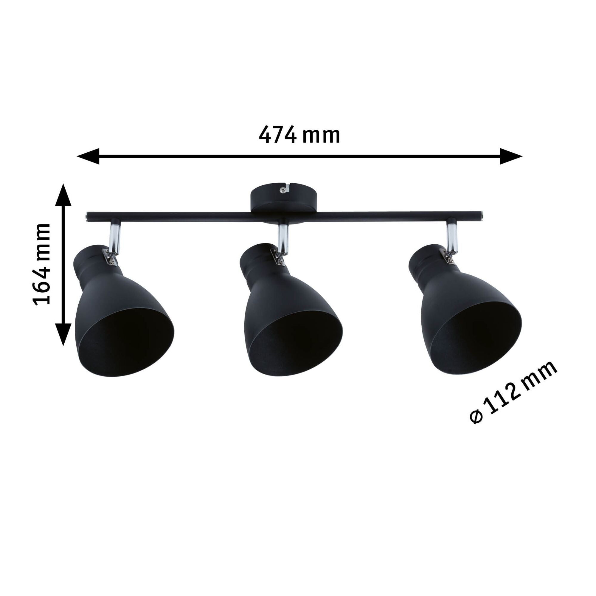 Spotlight Davy E27 230V max. 3x20W dimmbar Schwarz - Paulmann - 66761