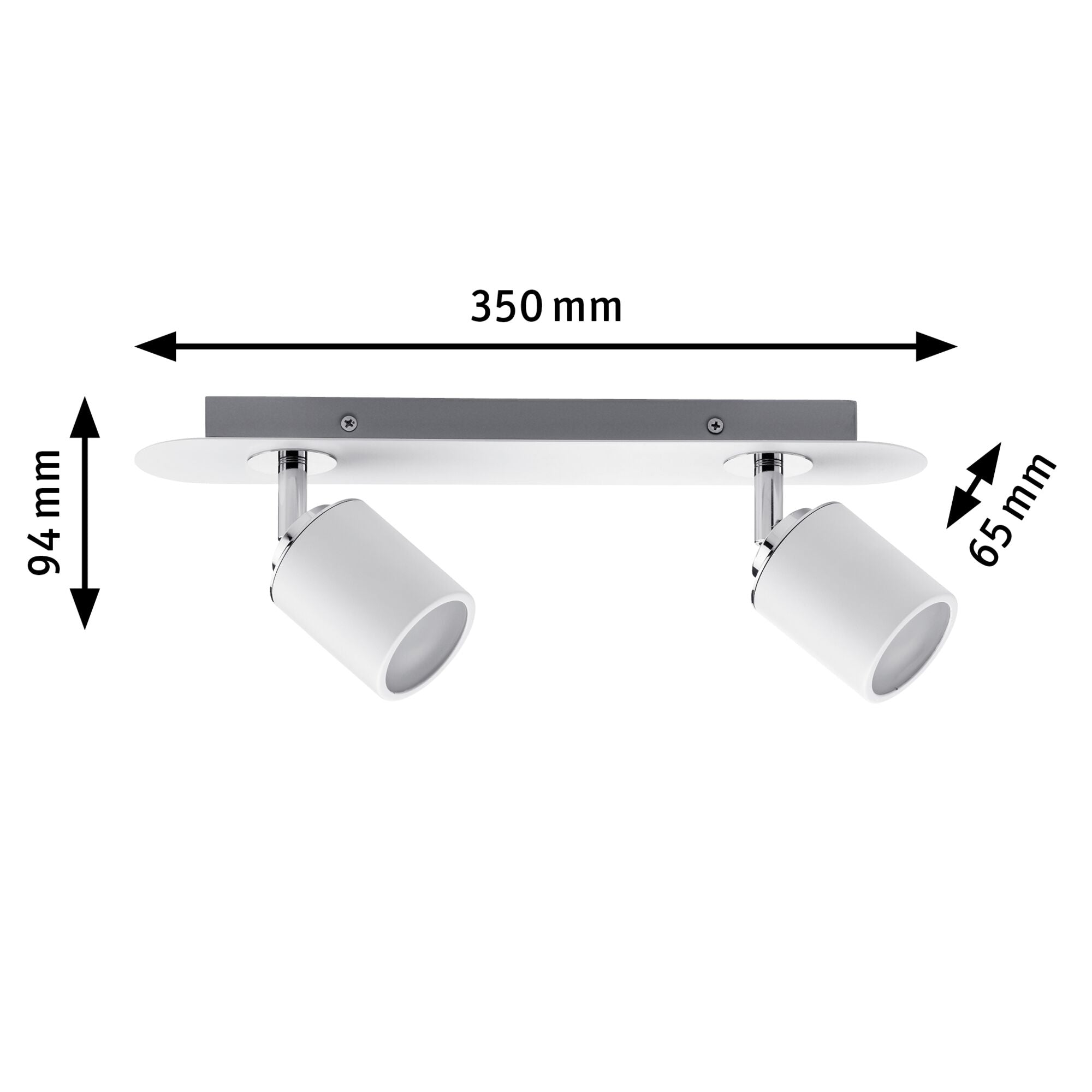Spotlight Tube IP44 GU10 230V max. 2x10W dimmbar Weiß/Chrom - Paulmann - 66718