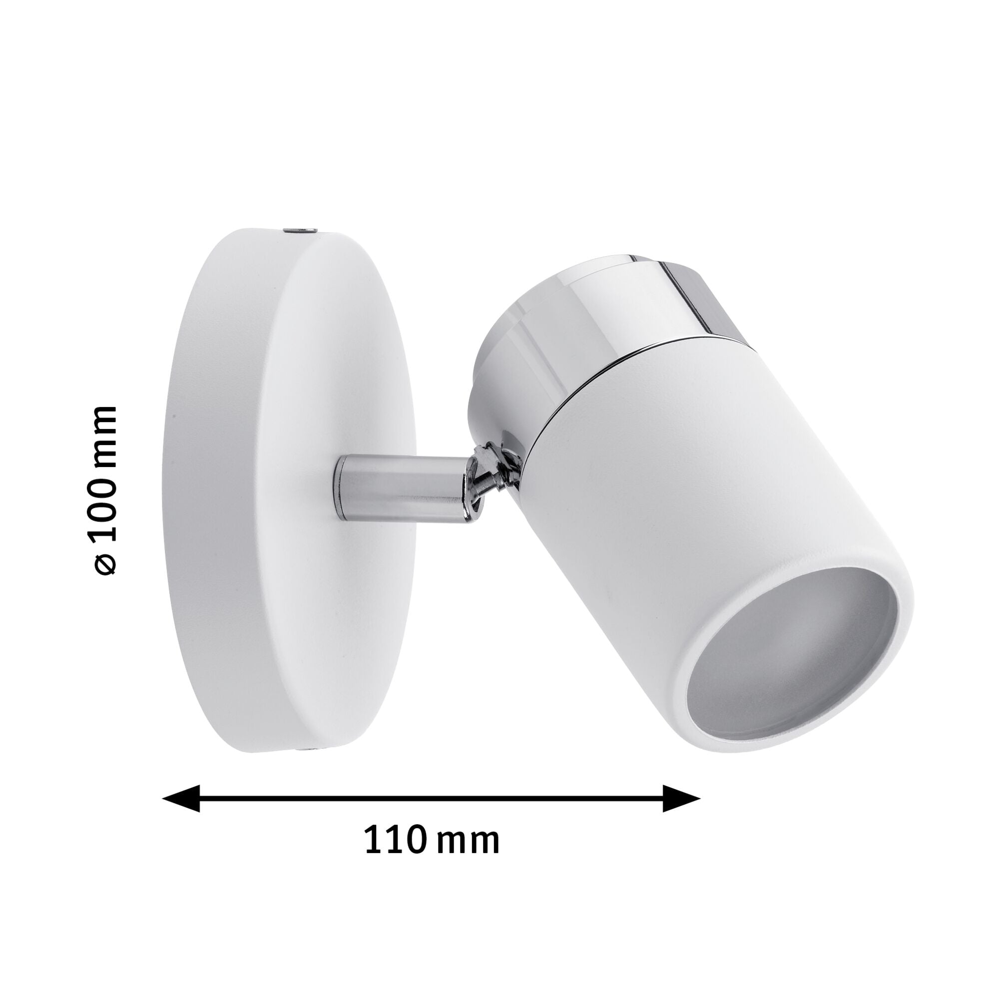 Spotlight Zyli IP44 GU10 230V max. 10W dimmbar Weiß/Chrom - Paulmann - 66710