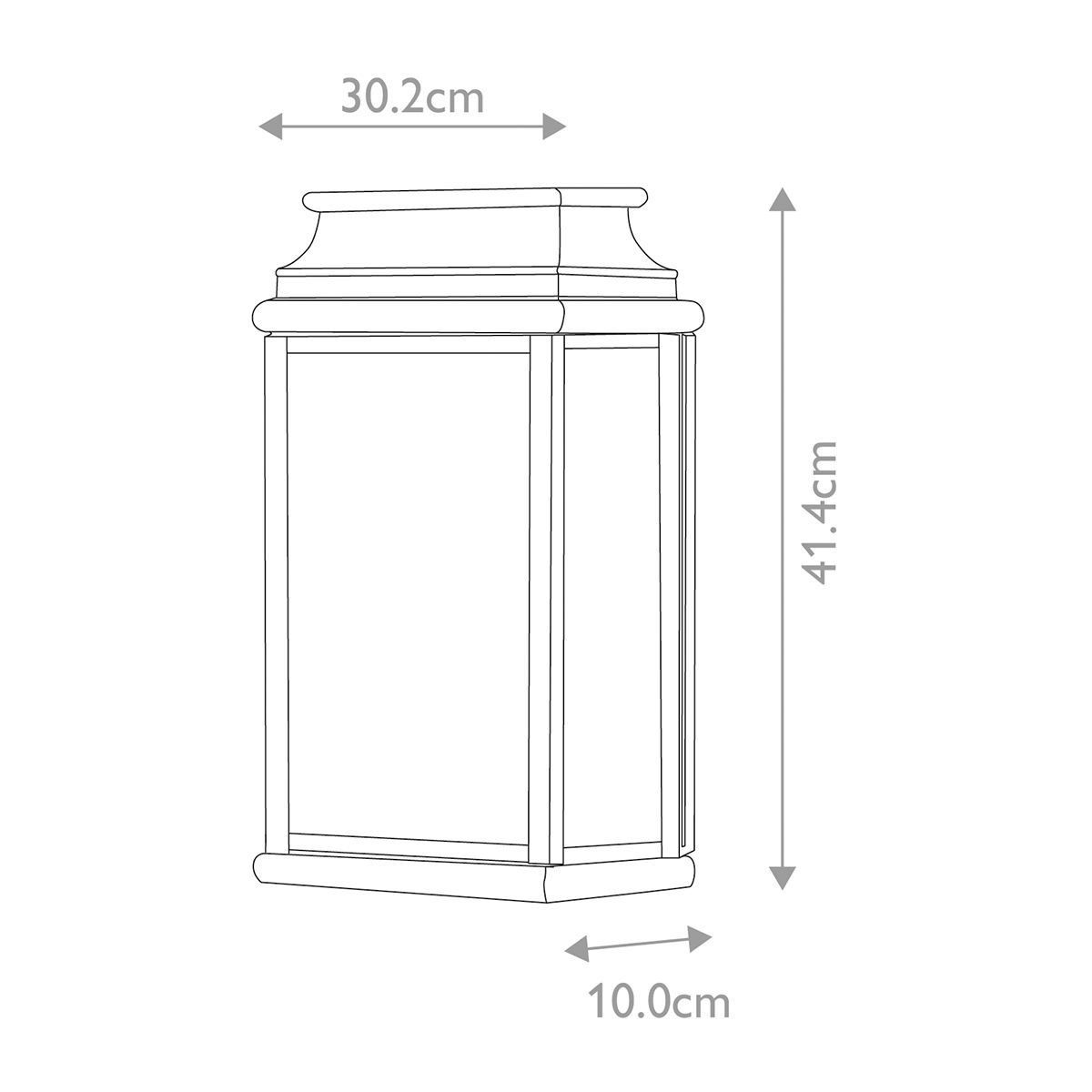St. Martins Große Wandlaterne mit 2 Lichtern, gealtertes Messing - Elsteadlighting - ST - MARTINS - L - BR