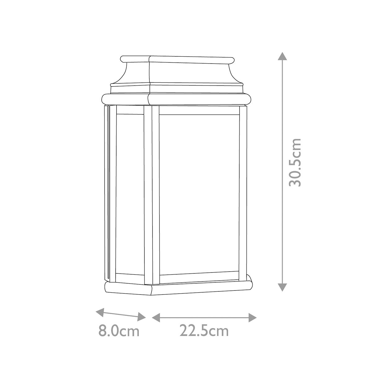 St. Martins Wandlaterne mit 1 Licht - Gealtertes Messing - Elsteadlighting - ST - MARTINS - BR