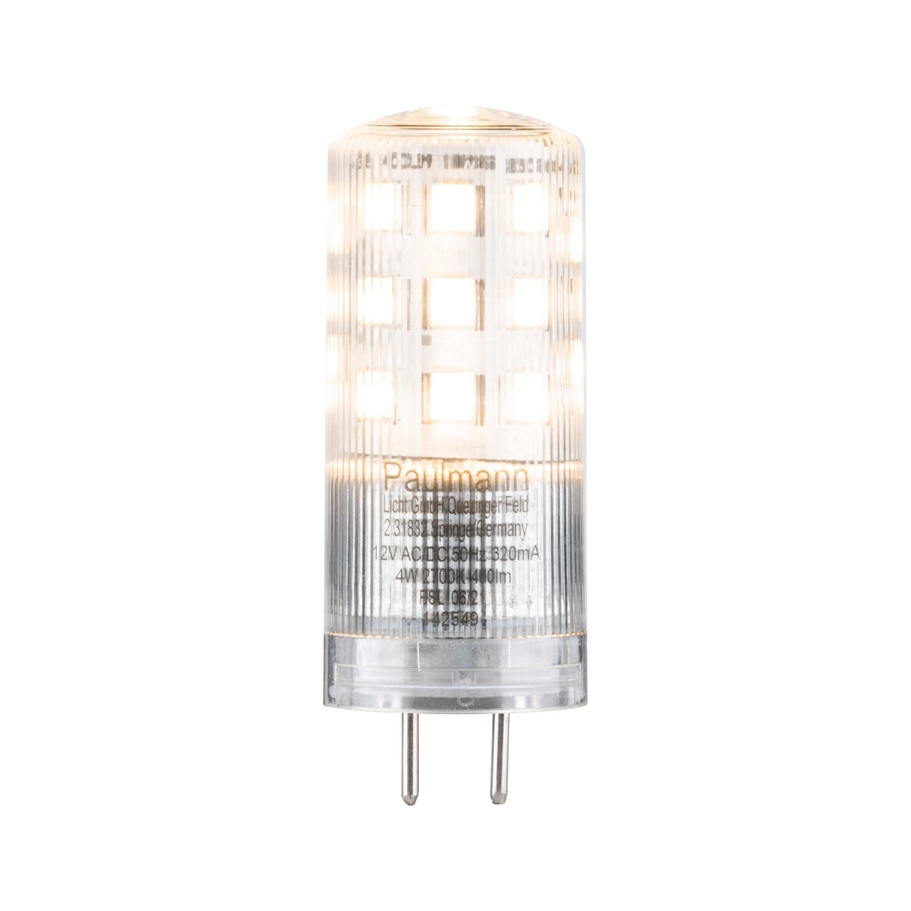 Standard 12V LED Stiftsockel 1er - Set 400lm 4W 2700K dimmbar Klar - Paulmann - 28833