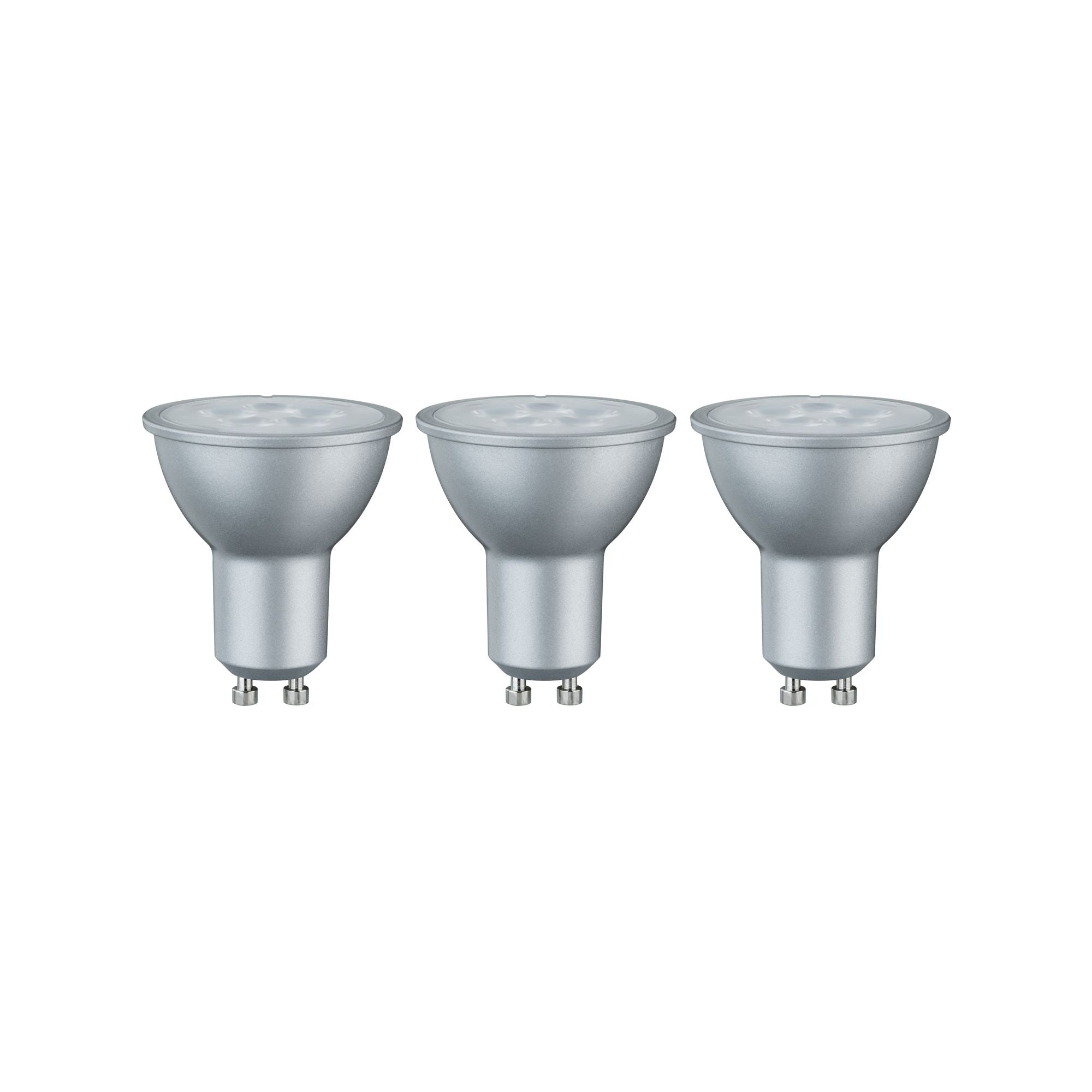 Standard 230V LED Reflektor 3er - Pack 3x425lm 3x6,5W 2700K Alu - Paulmann - 28430