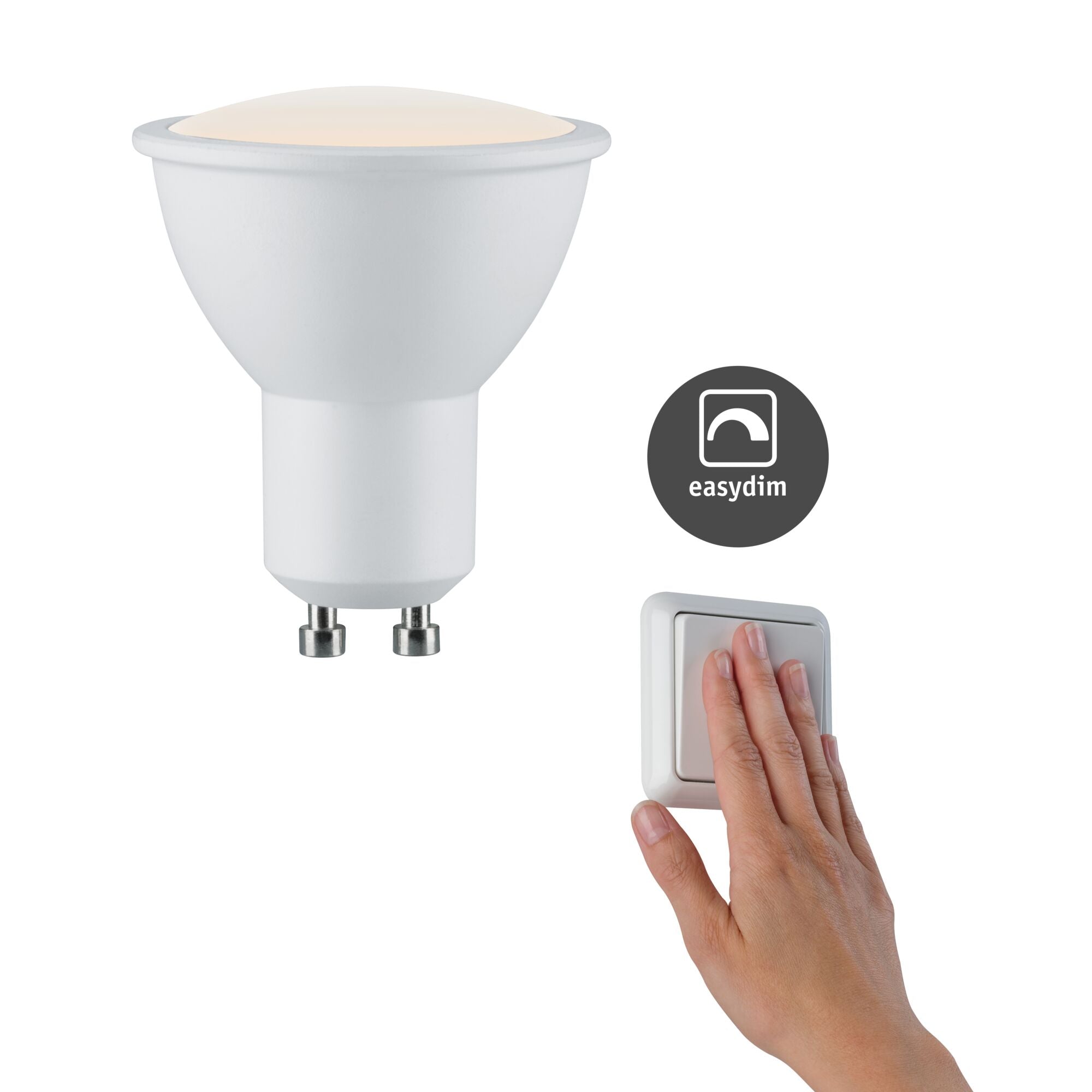 Standard 230V LED Reflektor GU10 460lm 5,5W 2700K dimmbar Weiß - Paulmann - 28798
