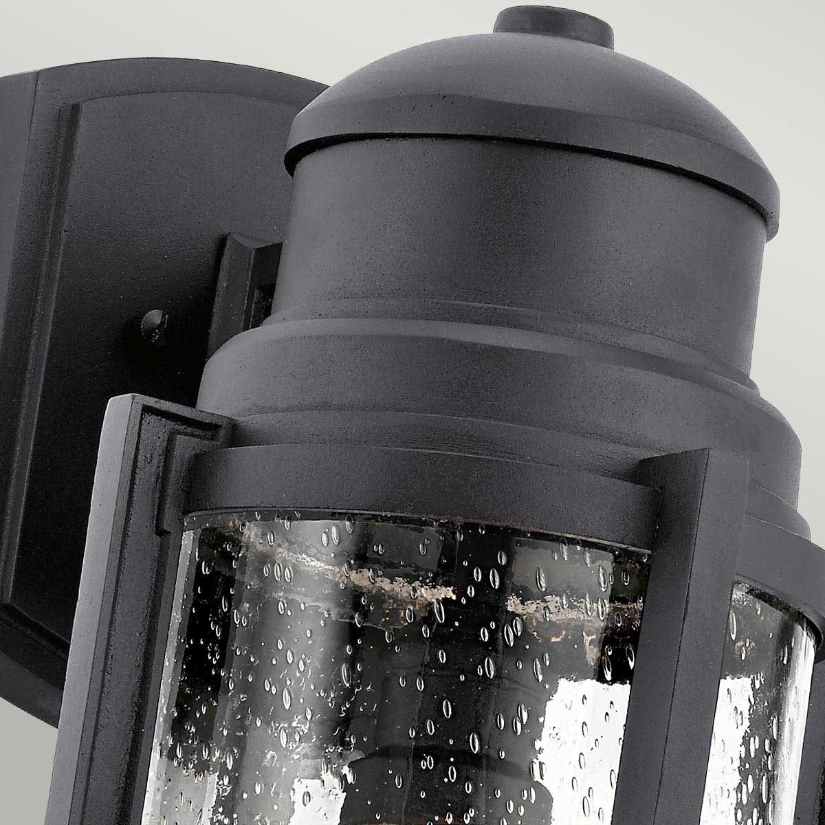 Suri 1 - flammige große Wandlaterne - Strukturiertes Schwarz - Elsteadlighting - KL - SURI - L