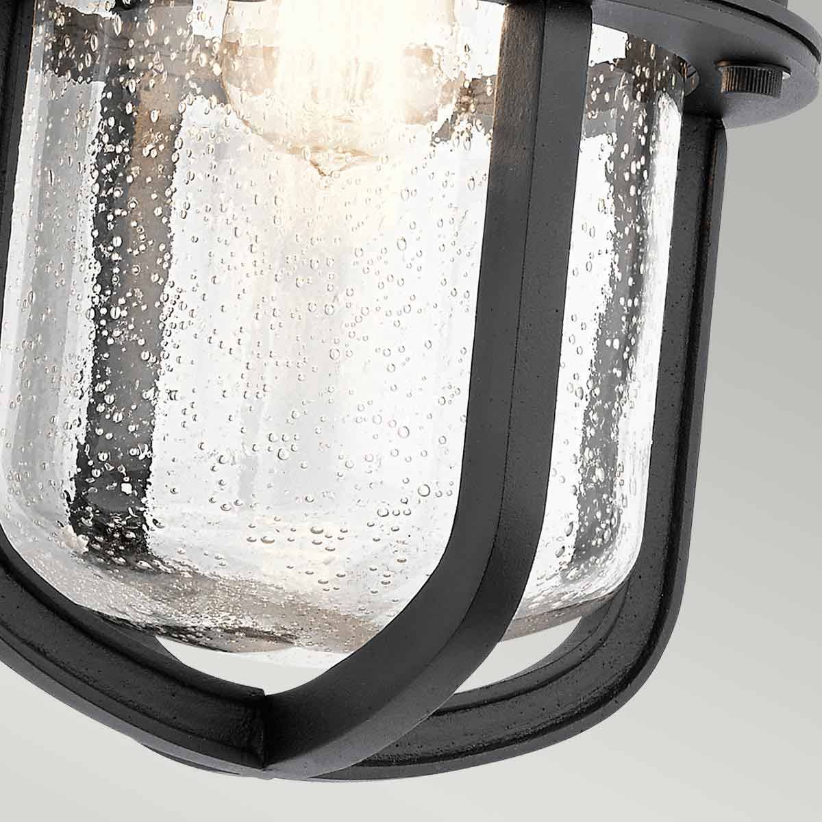 Suri 1 - flammige große Wandlaterne - Strukturiertes Schwarz - Elsteadlighting - KL - SURI - L