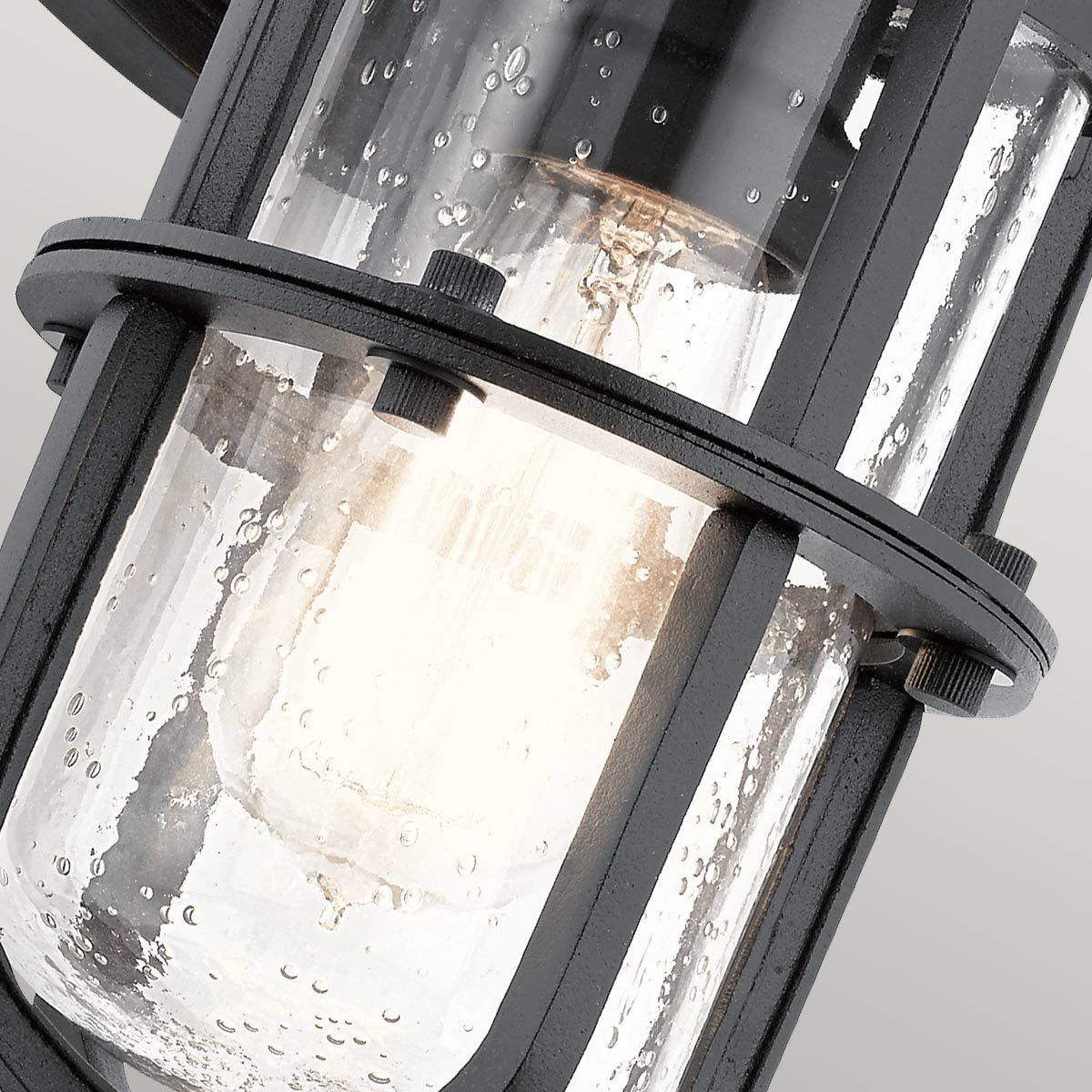 Suri 1 - flammige kleine Wandlaterne - Strukturiertes Schwarz - Elsteadlighting - KL - SURI - S