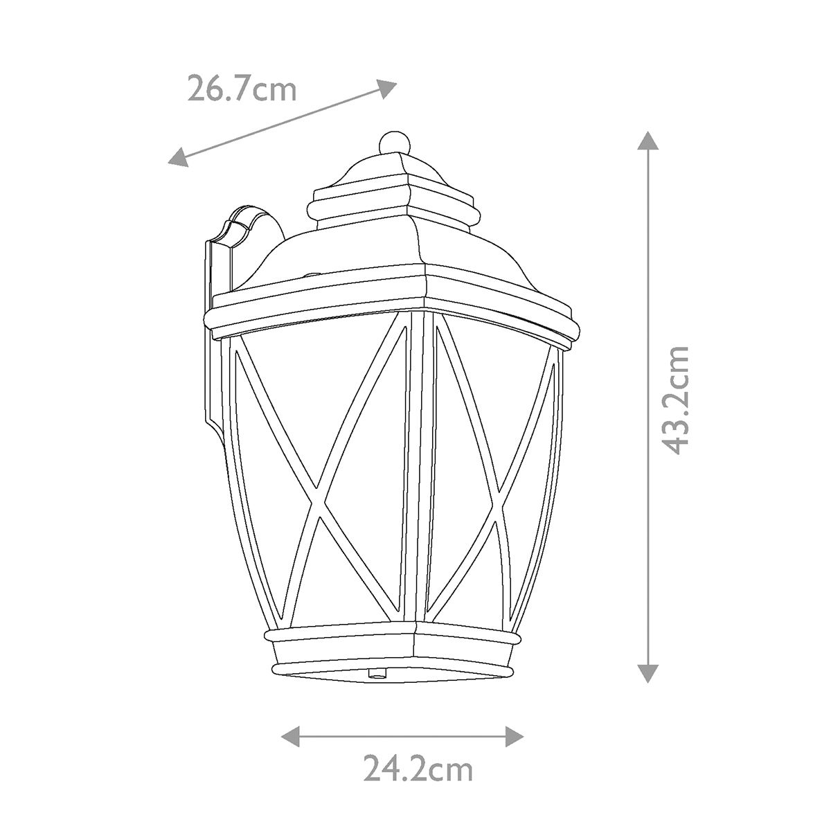 Tangier 1 - flammige große Wandlaterne - Alte Bronze - Elsteadlighting - KL - TANGIER2 - L