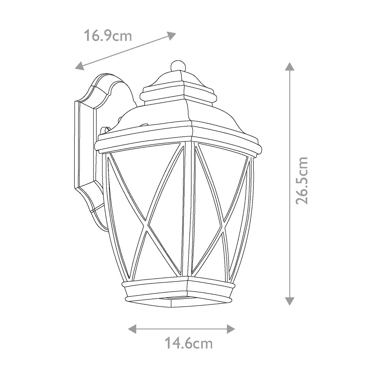 Tangier 1 - flammige kleine Wandlaterne - Alte Bronze - Elsteadlighting - KL - TANGIER2 - S