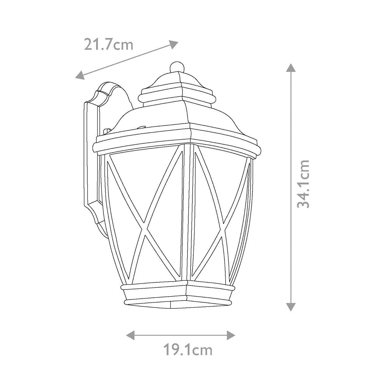 Tangier 1 - flammige mittelgroße Wandlaterne - Alte Bronze - Elsteadlighting - KL - TANGIER2 - M