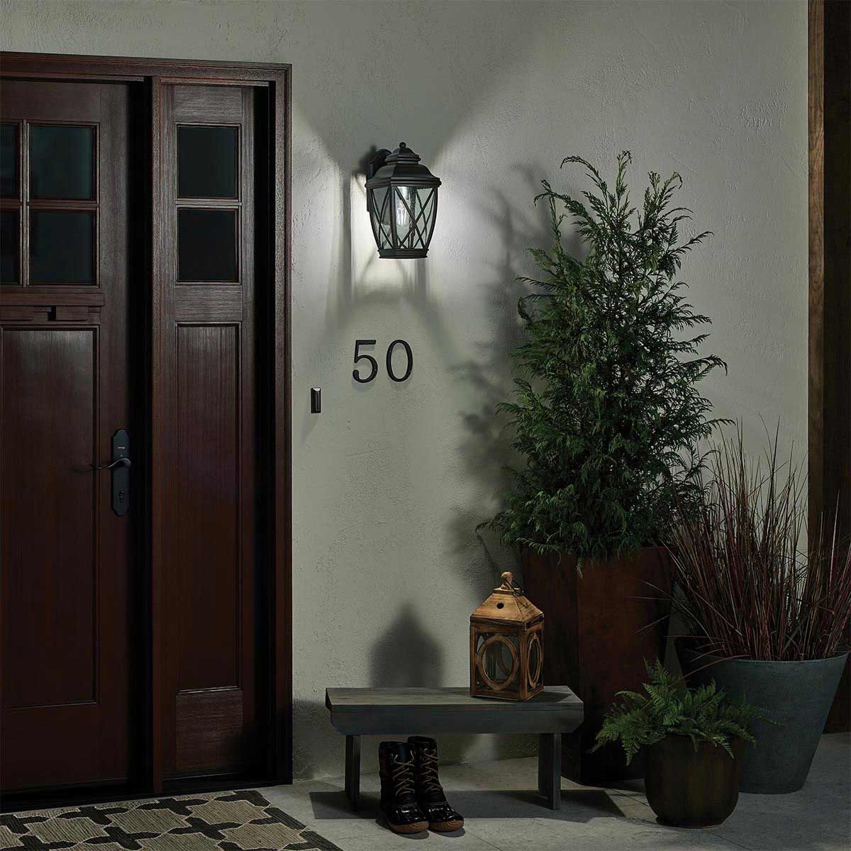 Tangier 1 - flammige mittelgroße Wandlaterne - Alte Bronze - Elsteadlighting - KL - TANGIER2 - M