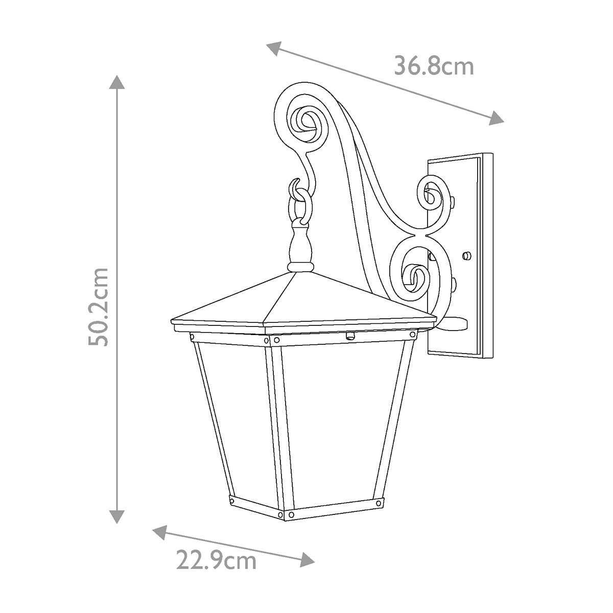 Trellis 3 - flammige mittelgroße Wandlaterne - Regency Bronze - Elsteadlighting - HK - TRELLIS2 - M