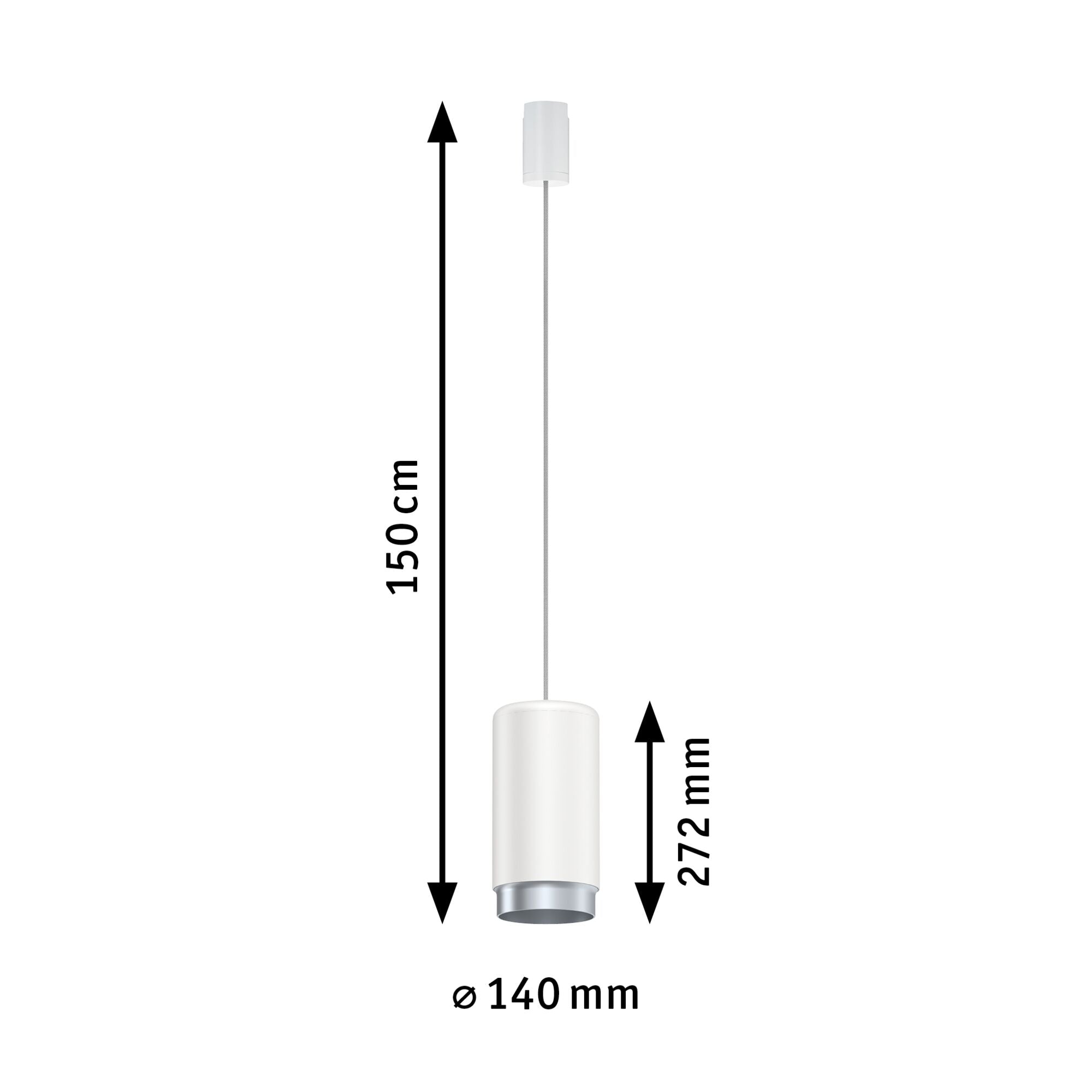 URail Corus E27 max. 50W dimmbar 230V Weiß - Paulmann - 95401
