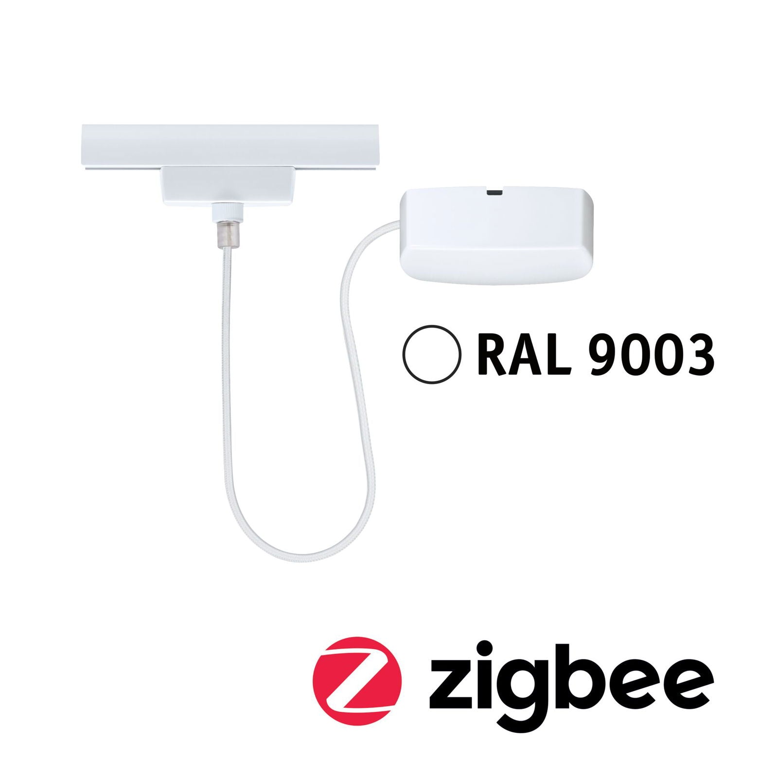 URail Einspeisung Zigbee 3.0 Kabel 1m max. 100W Signalweiß - Paulmann - 95671