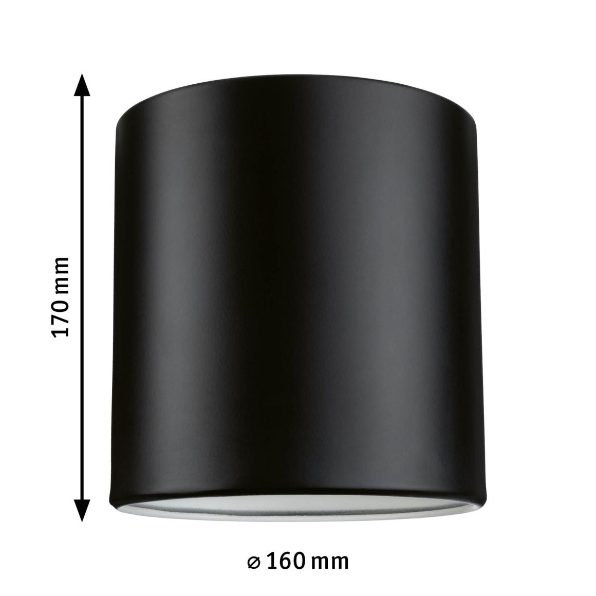 URail Schirm Tallis 2Easy 160mm Schwarz matt - Paulmann - 95612