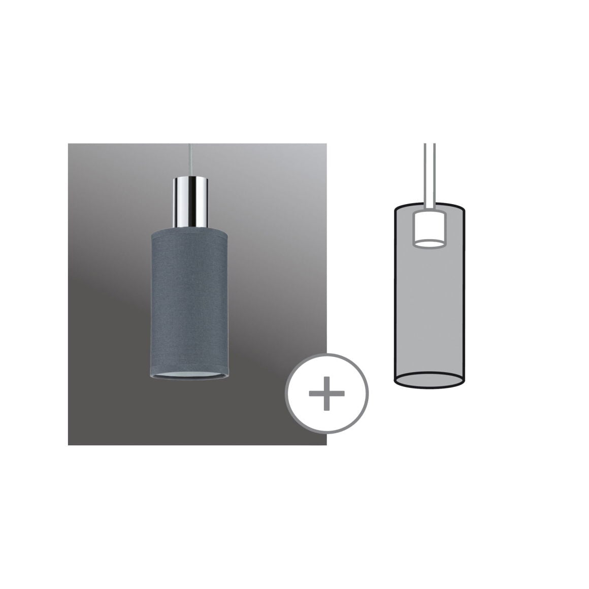 URail Schirm Valerio 2Easy 100mm Anthrazit - Paulmann - 95609
