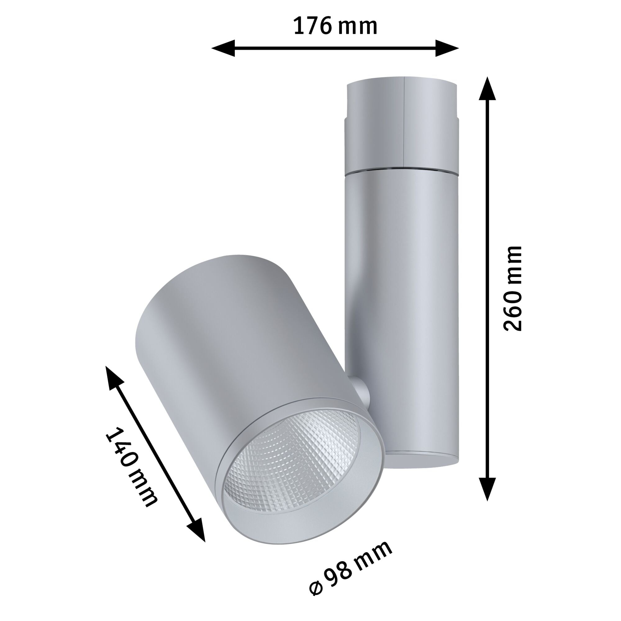 URail Zeuz Einzelspot 39° 2770lm 33W 3000K dimmbar 230V Chrom matt - Paulmann - 95536