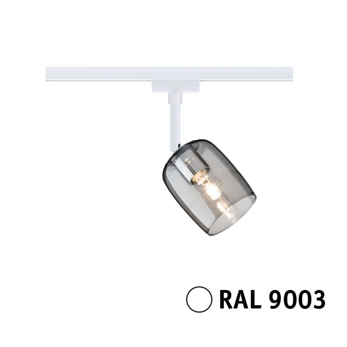 URailSchienenspot Blossom G9 max. 10W dimmbar 230V Signalweiß/Rauchglas - Paulmann - 95700
