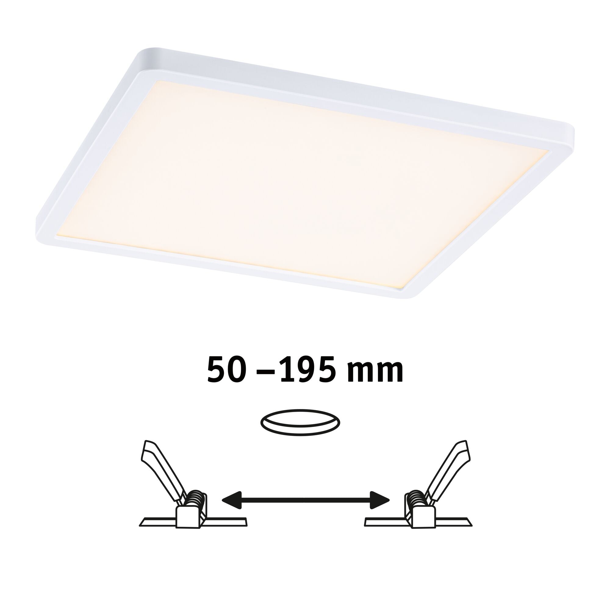 VariFit Areo IP44 eckig 230x230mm 16W 1400lm Tunable White Weiß dimmbar - Paulmann - 93048