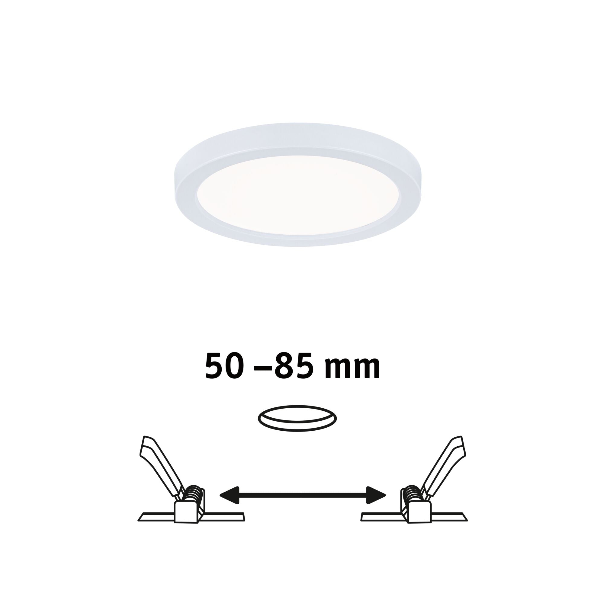 VariFit Areo IP44 rund 118mm 6,5W 500lm 4000K Weiß - Paulmann - 93035
