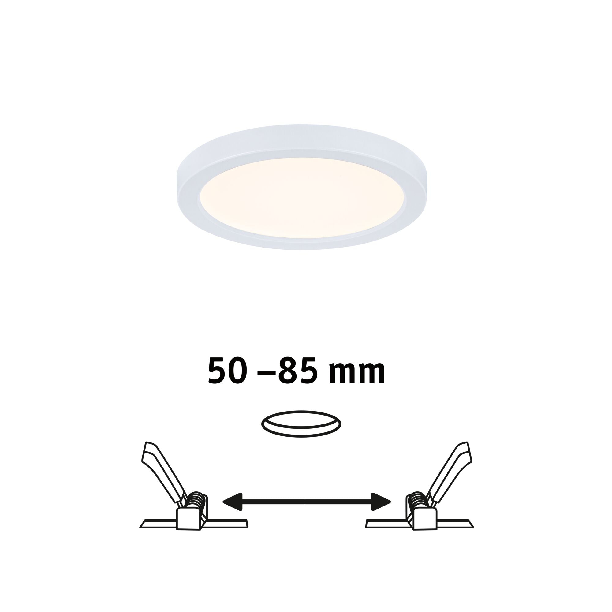 VariFit Areo IP44 rund 118mm 6,5W 550lm 3000K Weiß - Paulmann - 93031