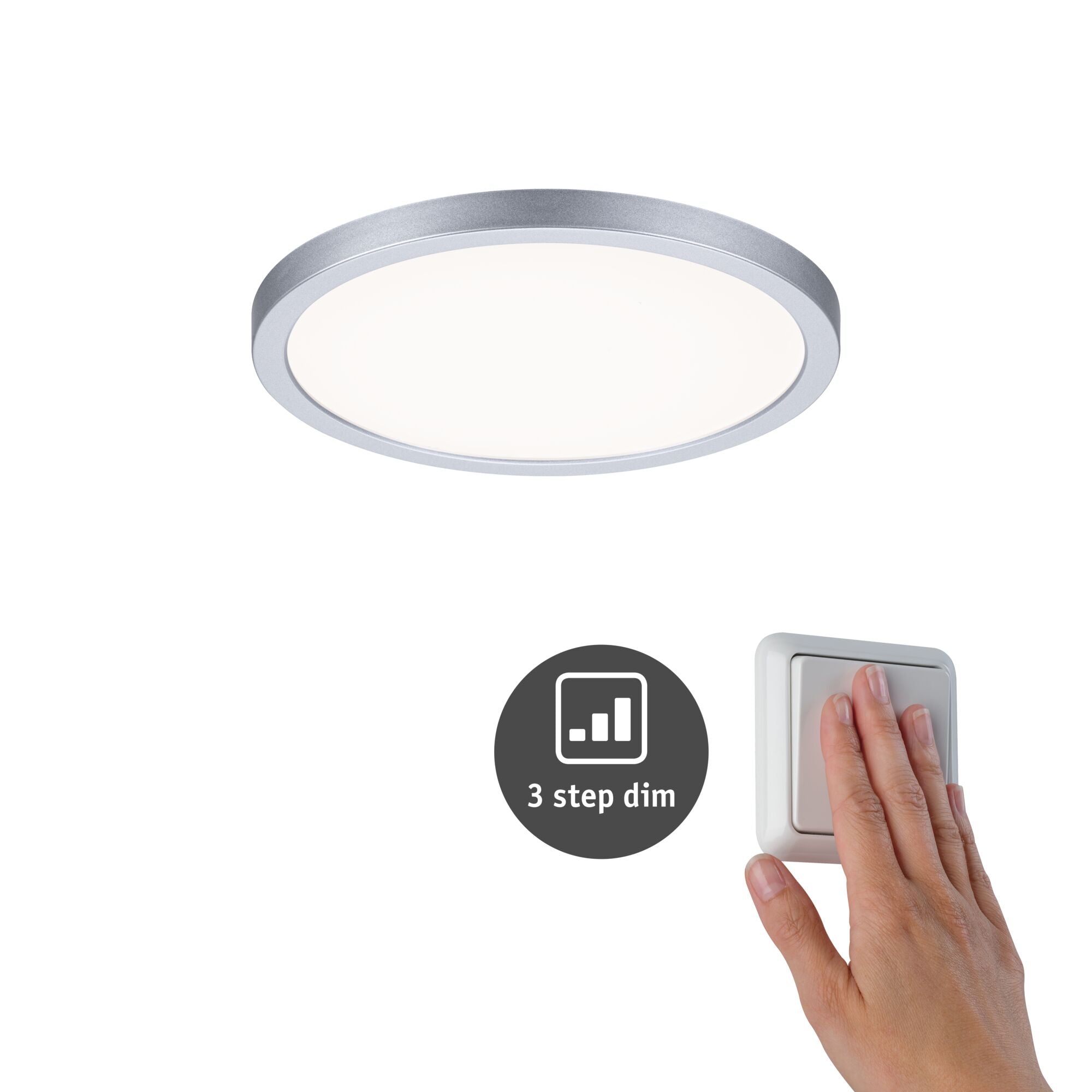 VariFit Areo IP44 rund 175mm 13W 1200lm 4000K Chrom matt dimmbar - Paulmann - 93057