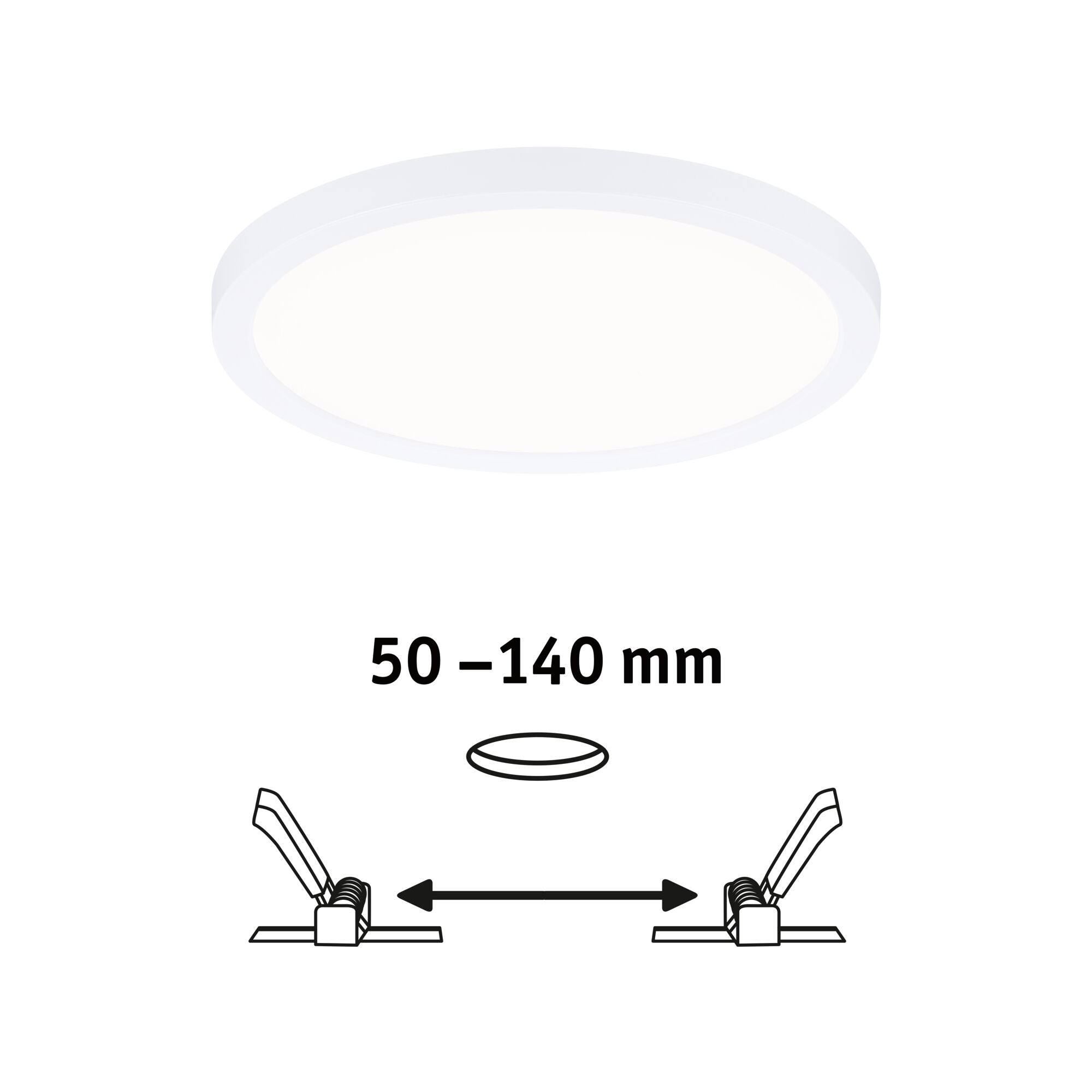 VariFit Areo IP44 rund 175mm 13W 1200lm 4000K Weiß dimmbar - Paulmann - 93055