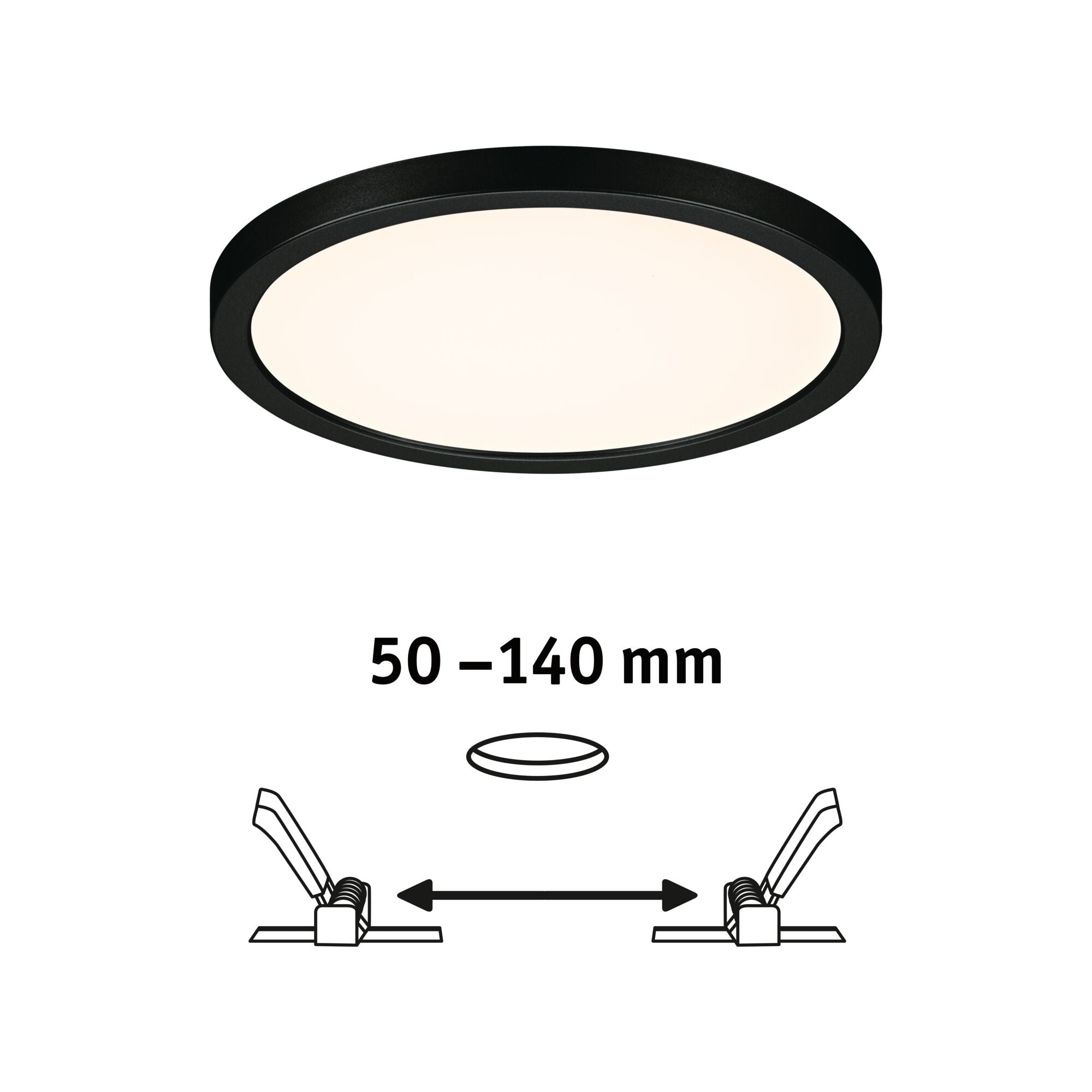 VariFit Areo IP44 rund 175mm 13W 1300lm 3000K Schwarz - Paulmann - 79961