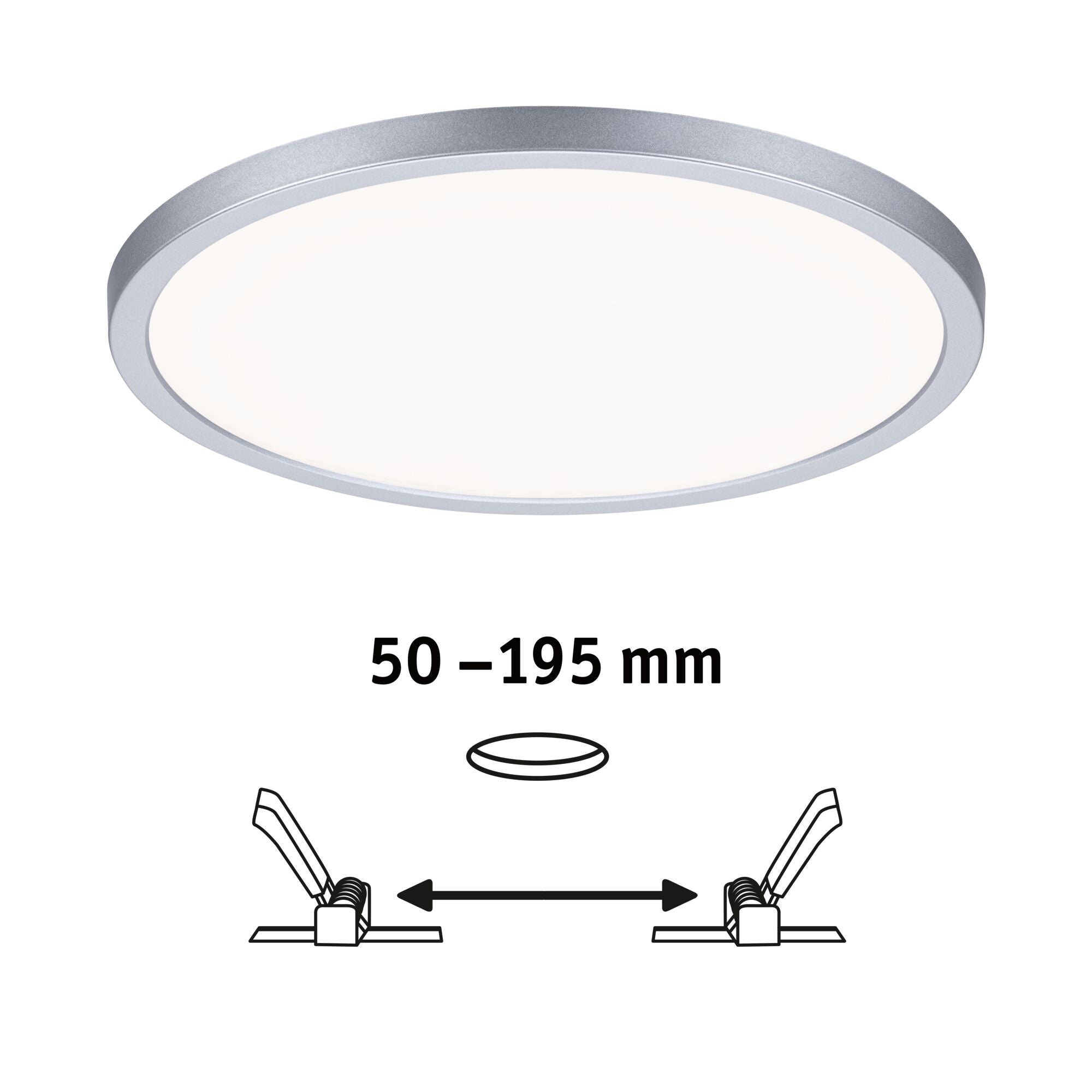 VariFit Areo IP44 rund 230mm 16W 1400lm 4000K Chrom matt dimmbar - Paulmann - 93058