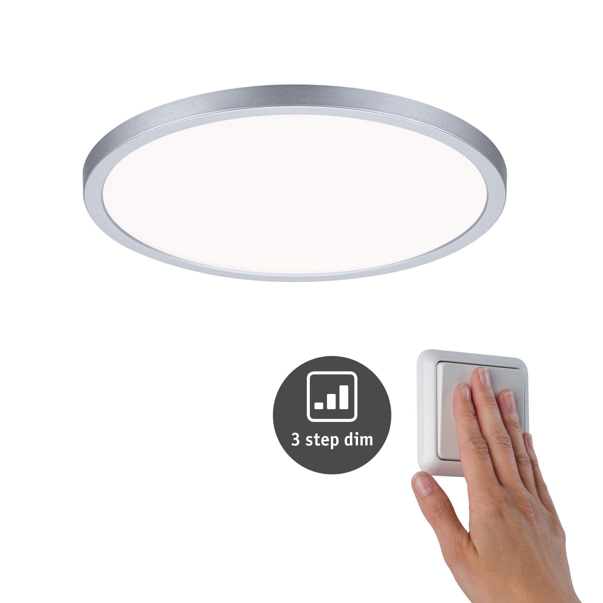 VariFit Areo IP44 rund 230mm 16W 1400lm 4000K Chrom matt dimmbar - Paulmann - 93058