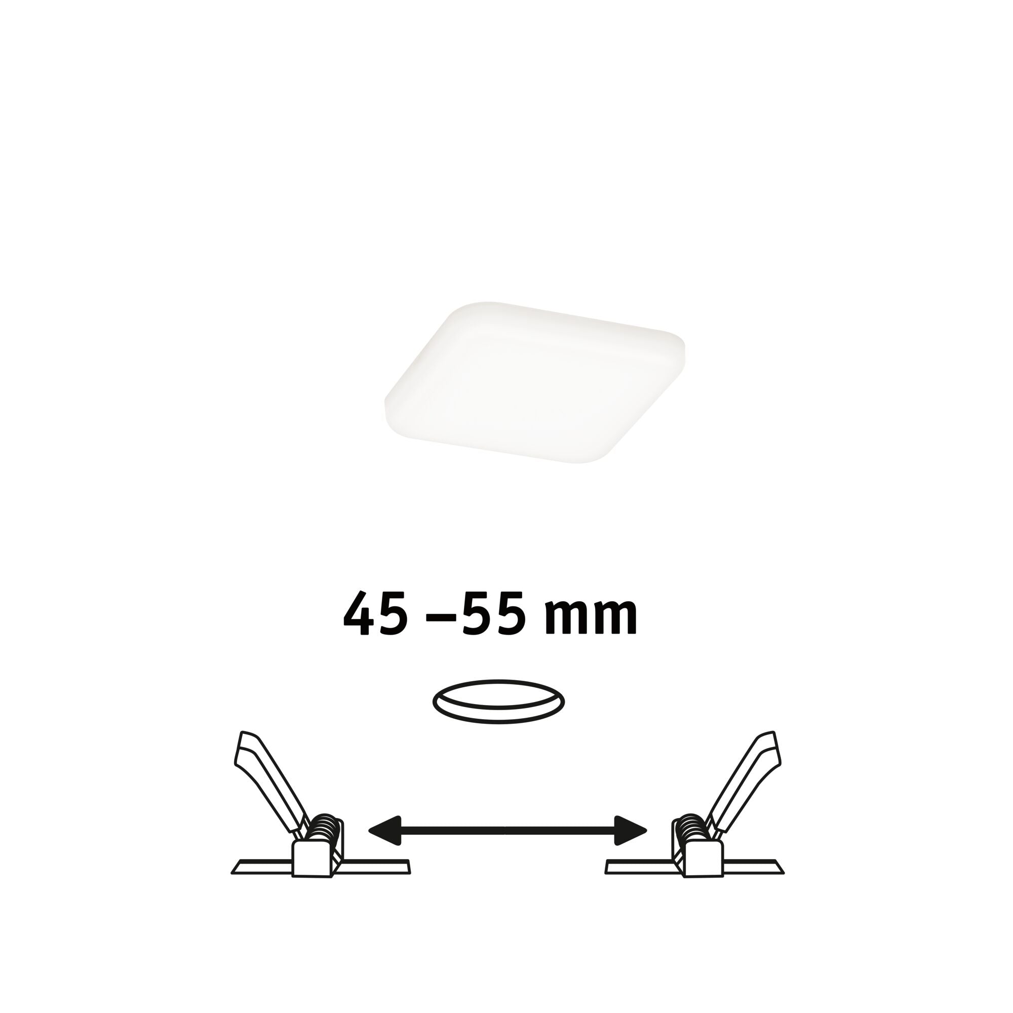 VariFit Veluna IP44 eckig 75x75mm 4,5W 400lm 4000K Satin - Paulmann - 92396