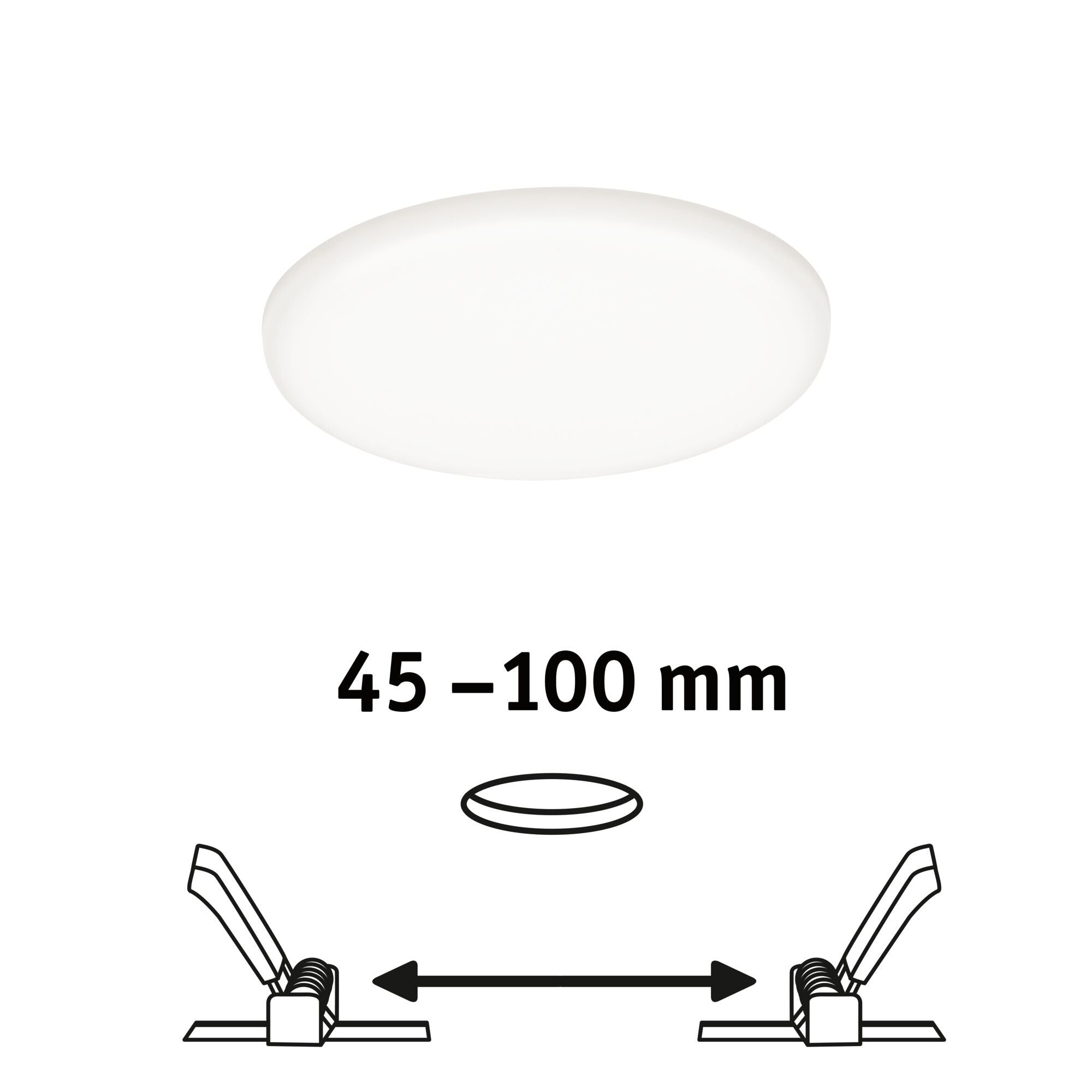 VariFit Veluna IP44 rund 125mm 8,5W 750lm 4000K Satin - Paulmann - 92391