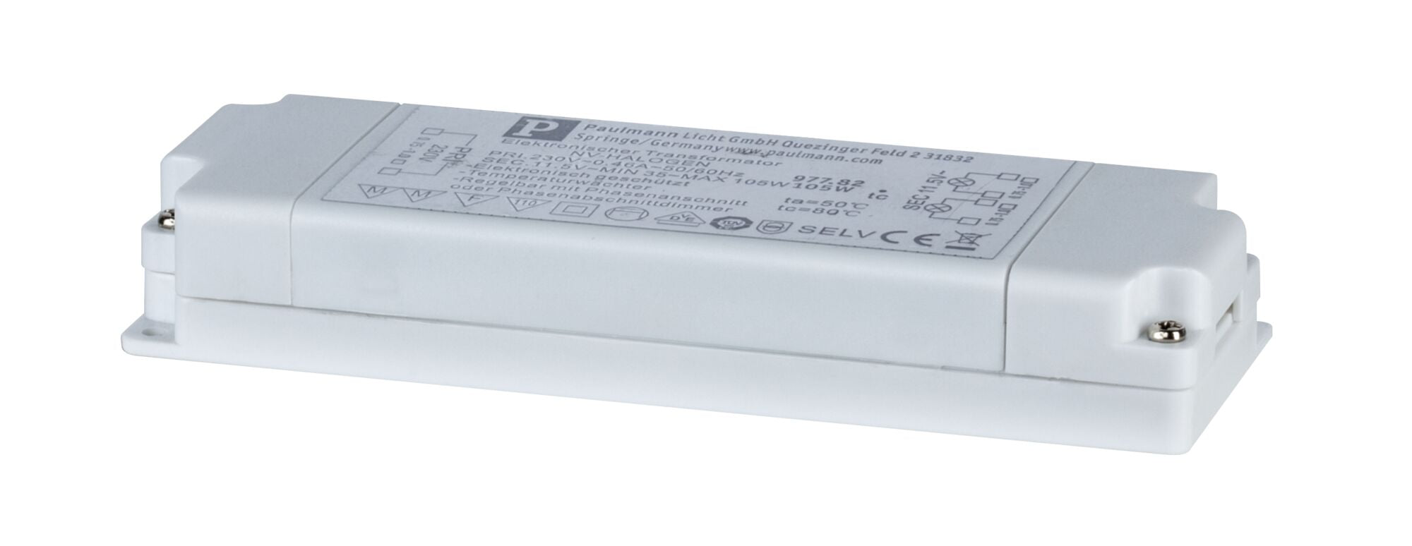 VDE Flat Halogen AC max. 35 - 105W 230/12V 105VA Weiß - Paulmann - 97782