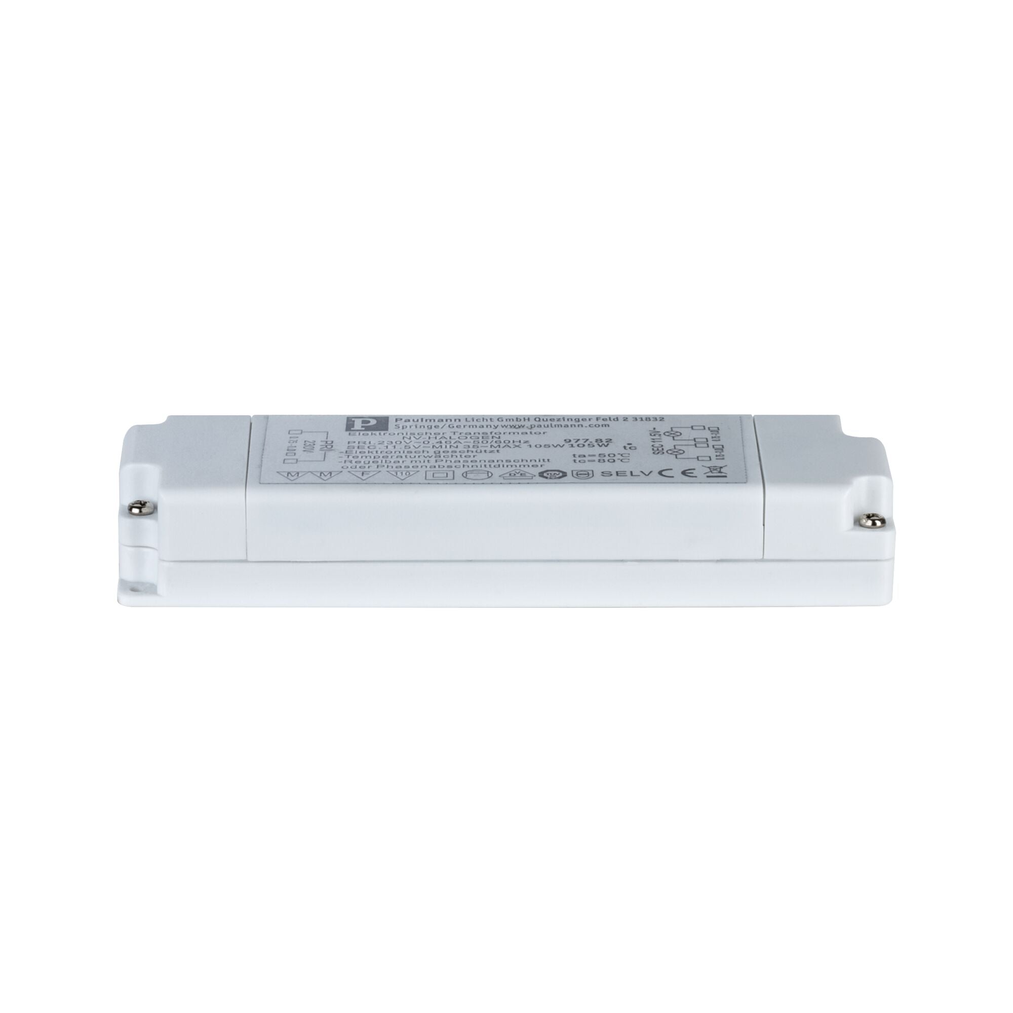 VDE Flat Halogen AC max. 35 - 105W 230/12V 105VA Weiß - Paulmann - 97782