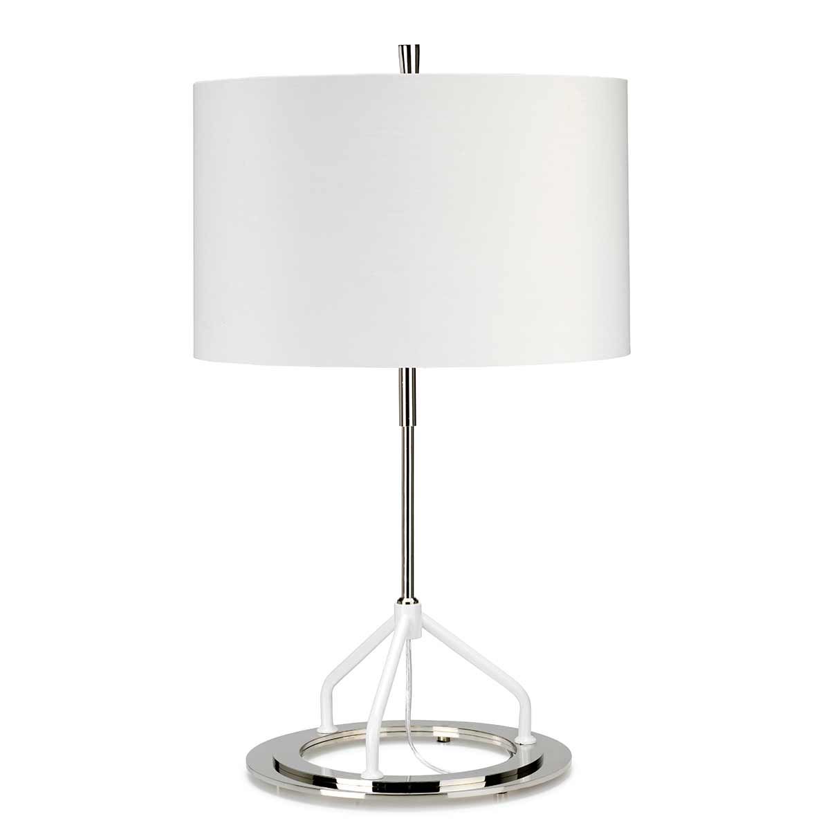 Vicenza Tischlampe - Dunkelgraues poliertes Nickel