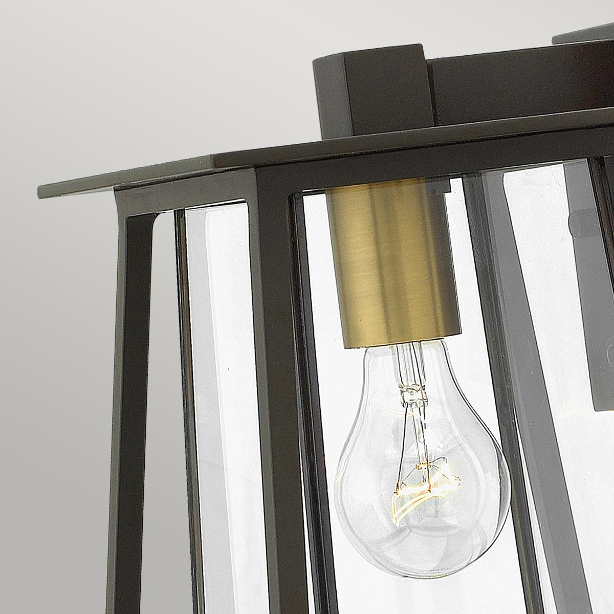Walker 1 - flammige kleine Wandlaterne - Buckeye Bronze mit Heritage Brass - Elsteadlighting - HK - WALKER2 - S