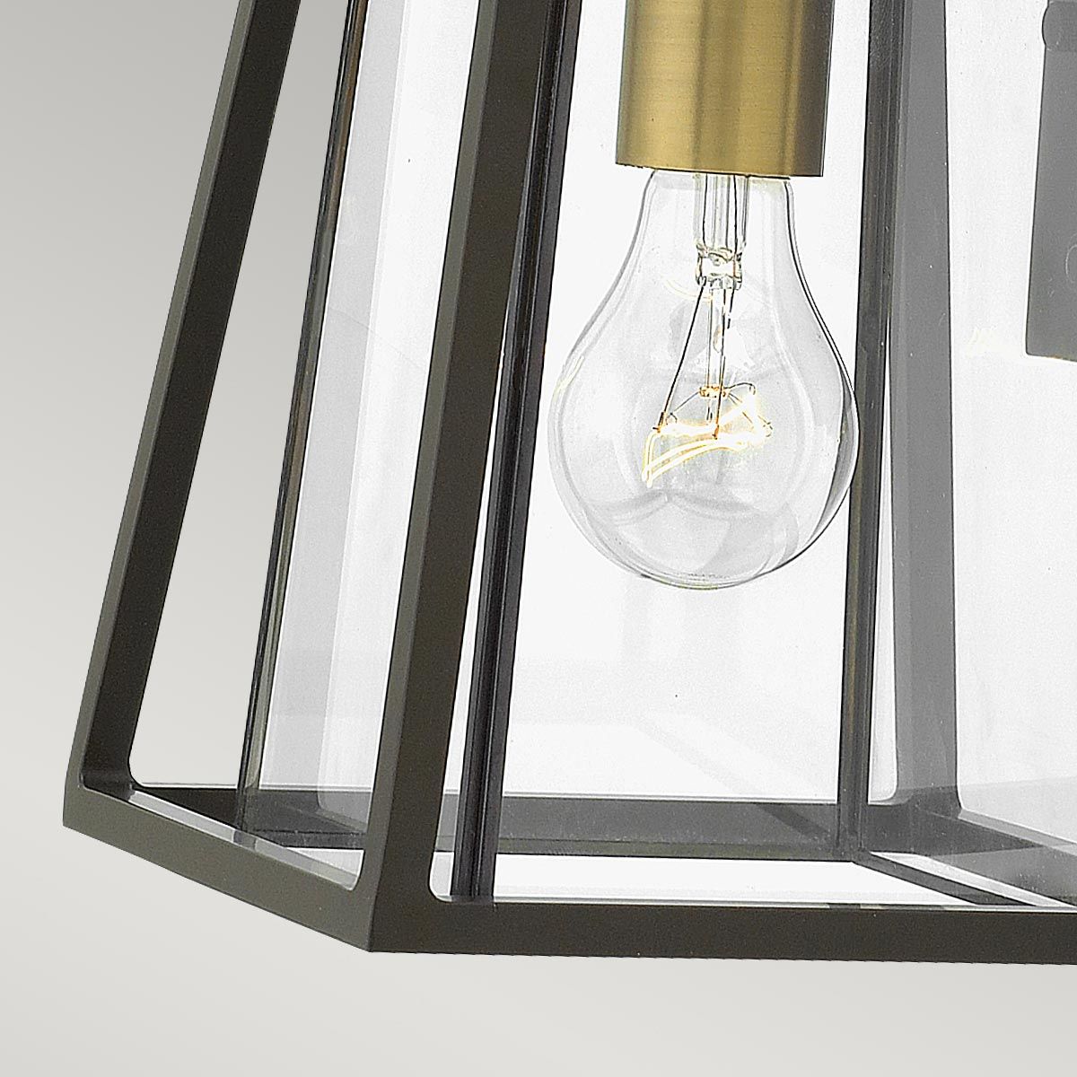 Walker 1 - flammige kleine Wandlaterne - Buckeye Bronze mit Heritage Brass - Elsteadlighting - HK - WALKER2 - S