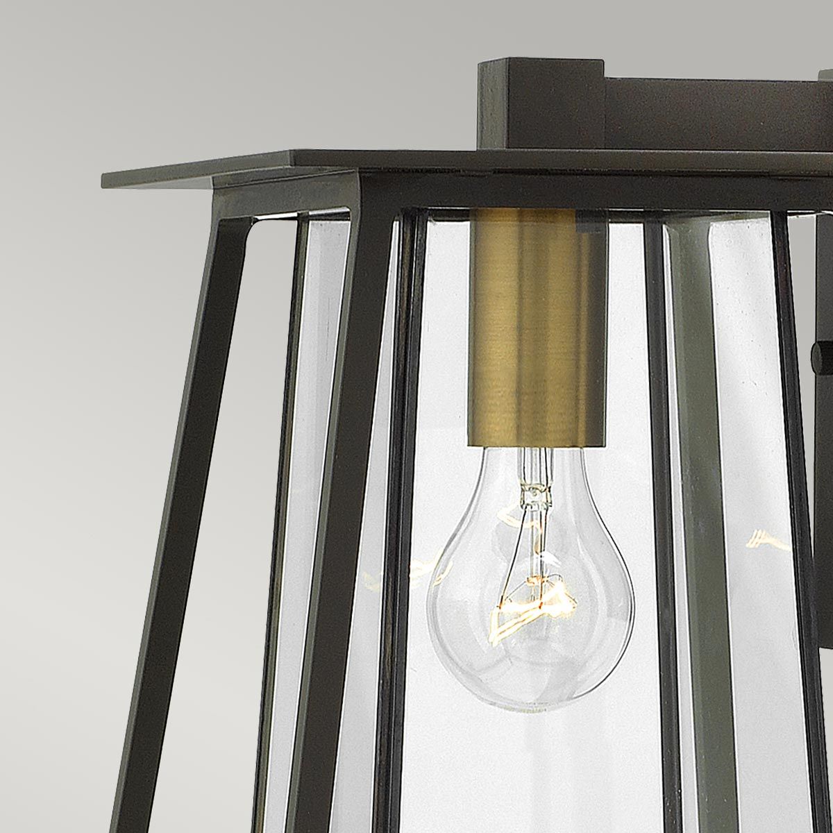 Walker 1 - flammige mittelgroße Wandlaterne - Buckeye Bronze mit Heritage Brass - Elsteadlighting - HK - WALKER2 - M