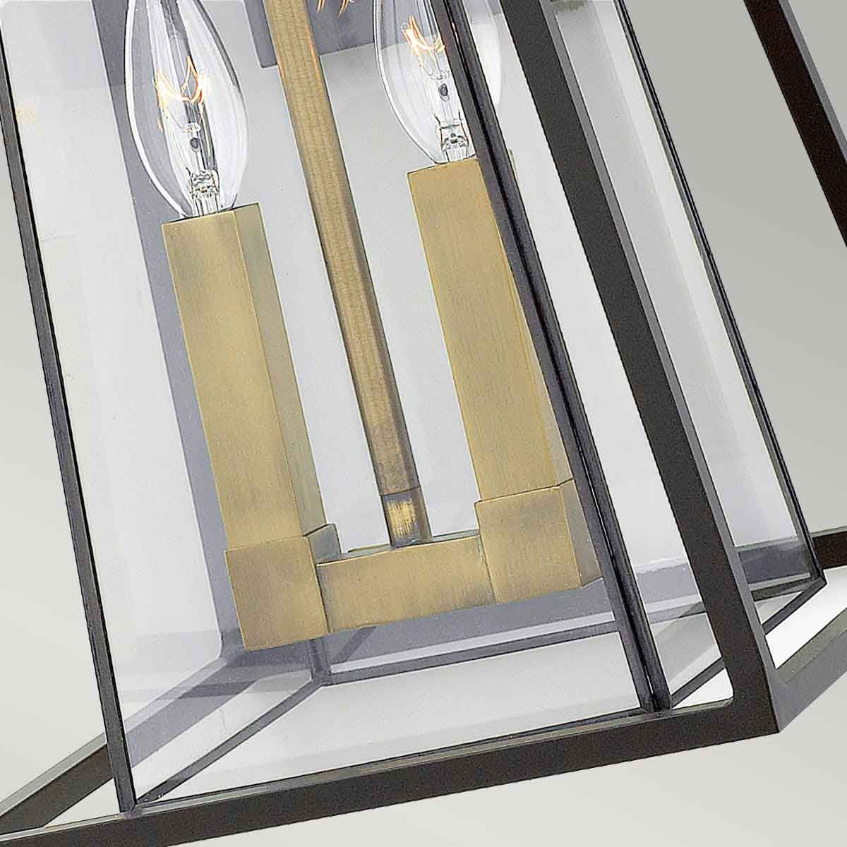 Walker 2 - flammige große Wandlaterne - Buckeye Bronze mit Heritage Brass - Elsteadlighting - HK - WALKER2 - L