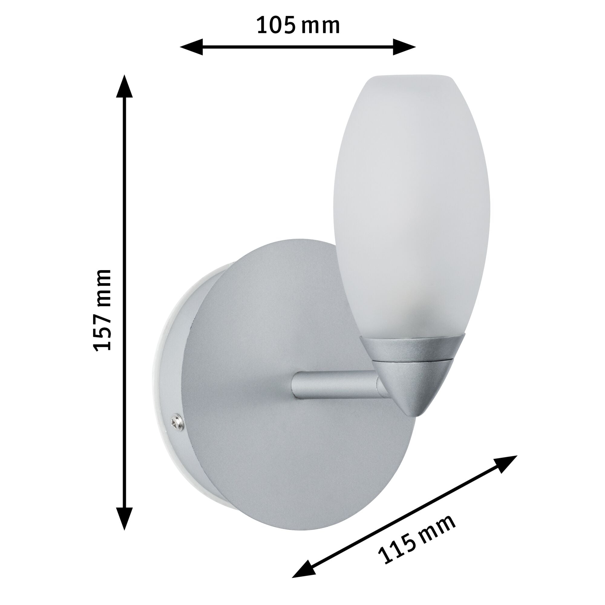 Wandleuchte Carina IP44 G9 230V max. 28W dimmbar Chrom matt/Satin - Paulmann - 70838