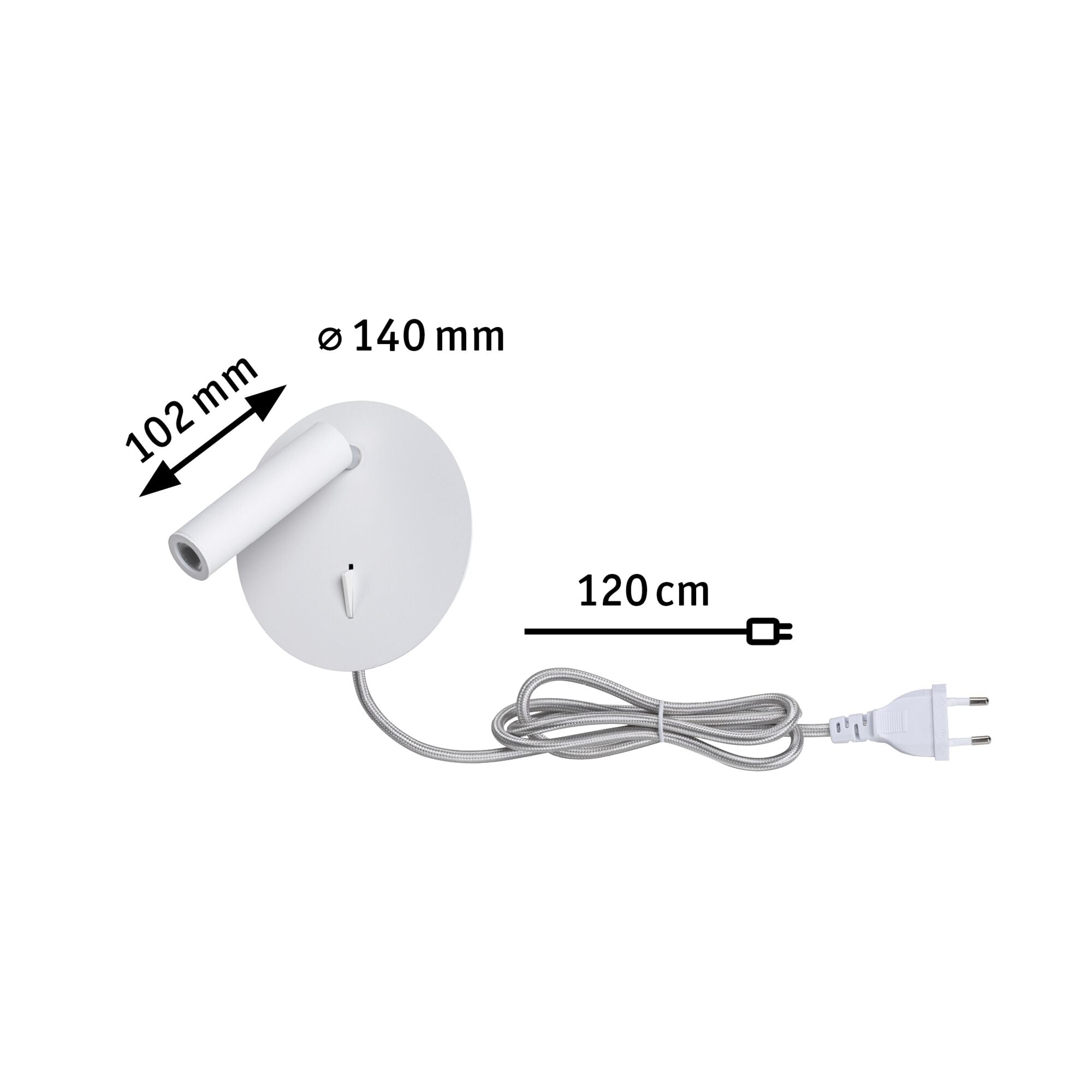 Wandleuchte Tabari 3000K 300lm 230V 3,2W Weiß/Chrom - Paulmann - 78917